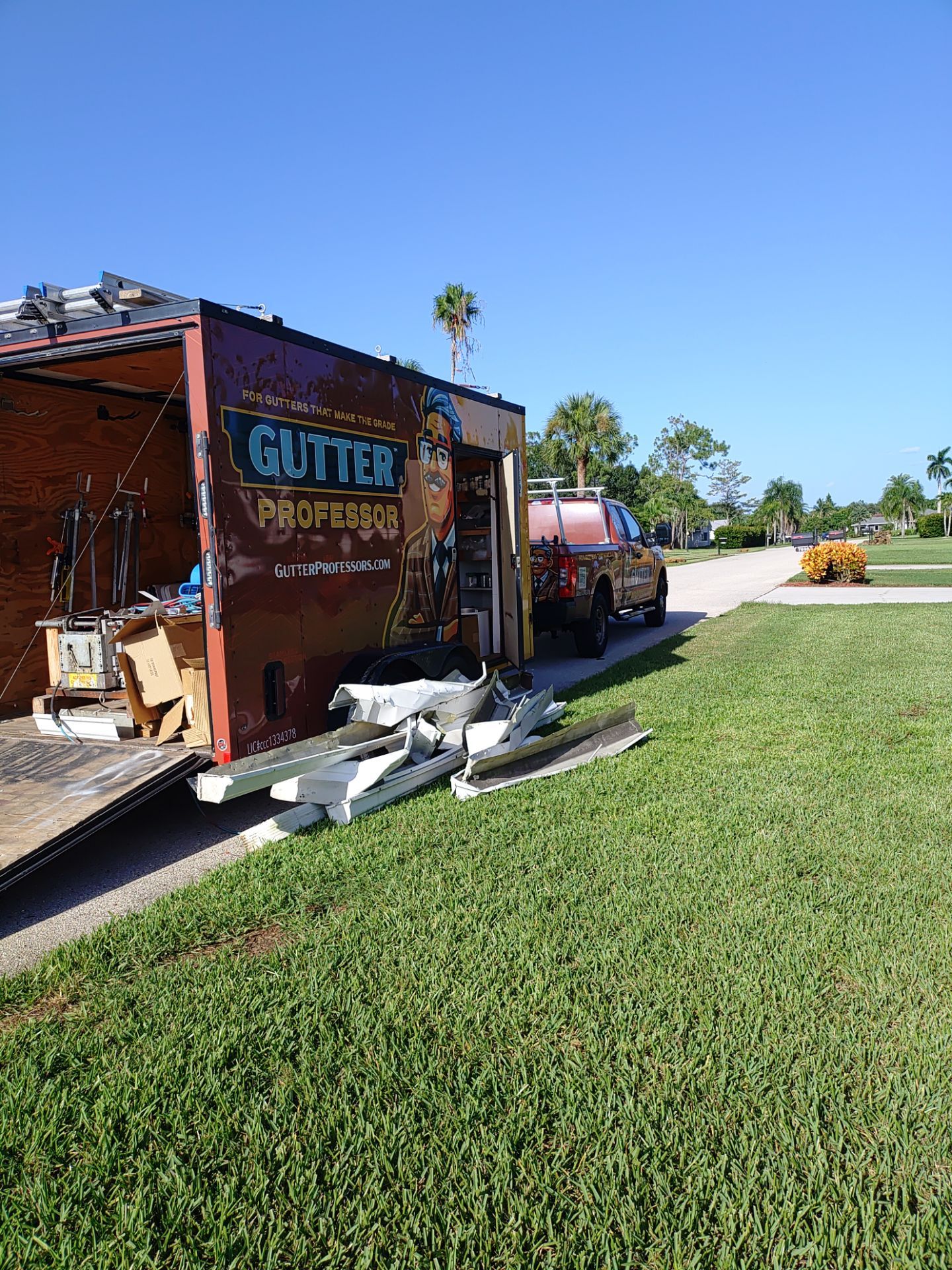 Splash Guard System Installation in Fort Myers FL by Gutter Professor by Gutter Professors
