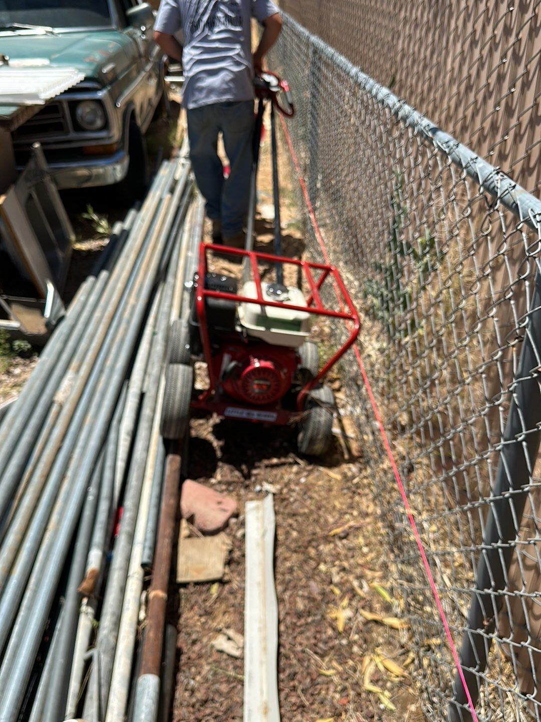 Fence replacement using 6ft and 4ft vinyl  by Fence Guys Inc. 