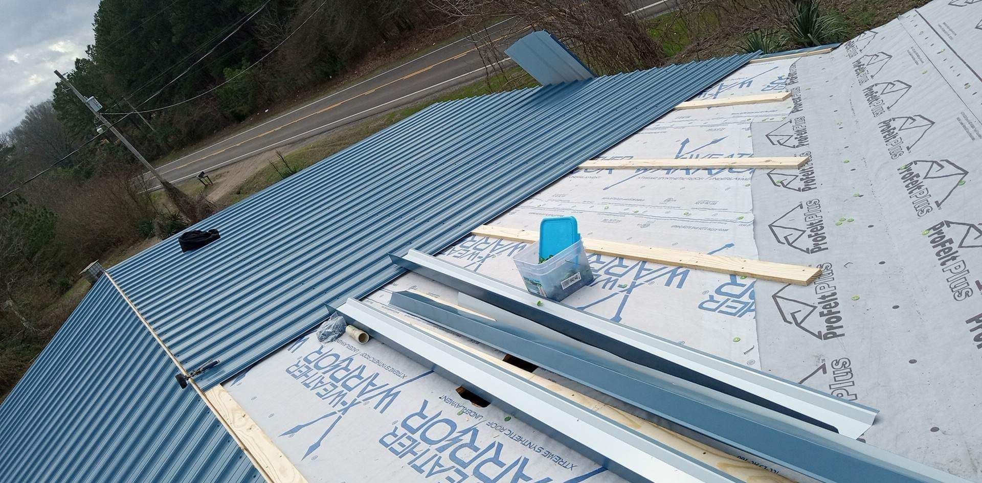 Residential Roofing Installation using 29 gauge metal by Hostetler Roofing