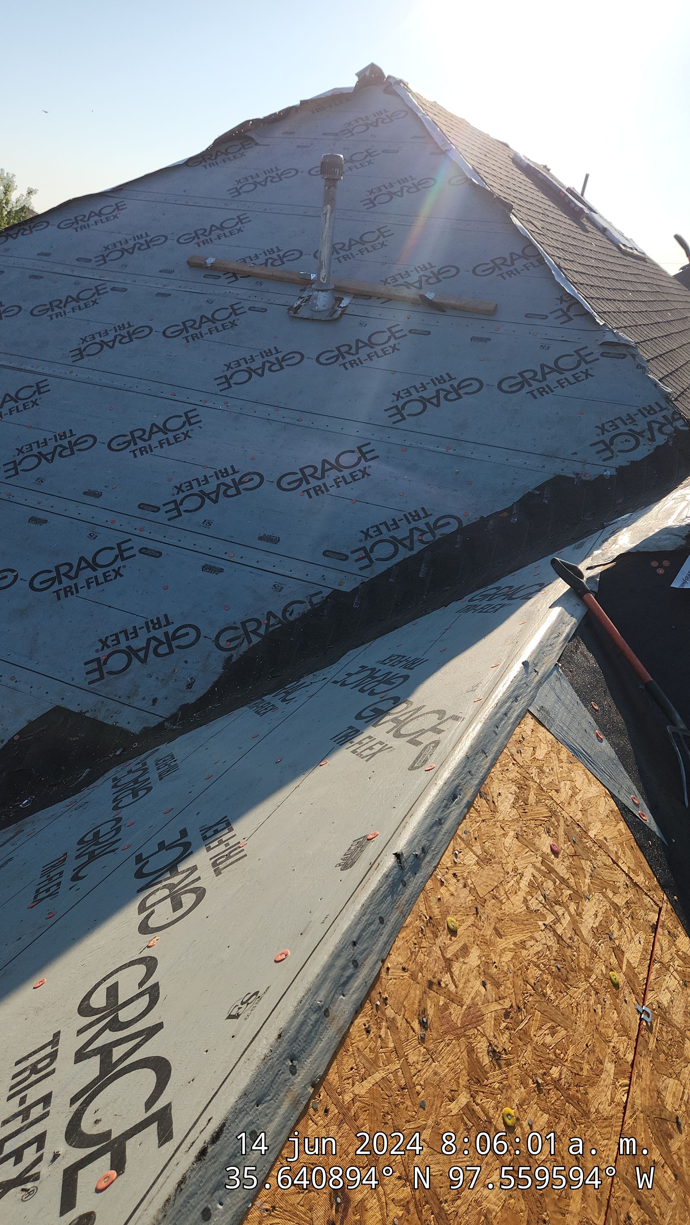 Reroof using GAF HDZ in Charcoal by Castillo Roofing