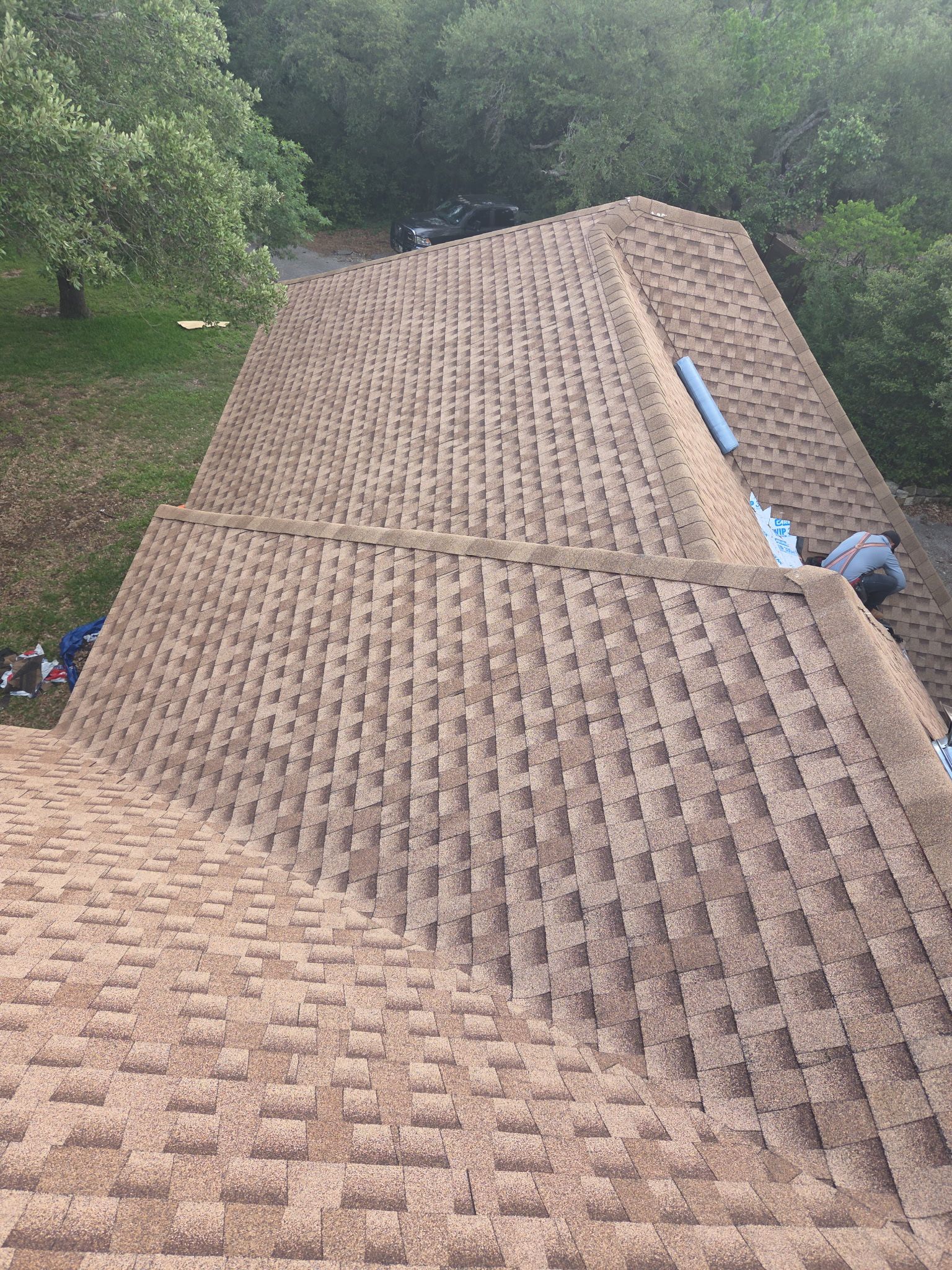 Lots of roof in Anderson Mill, TX by REPS Austin Area Roofer