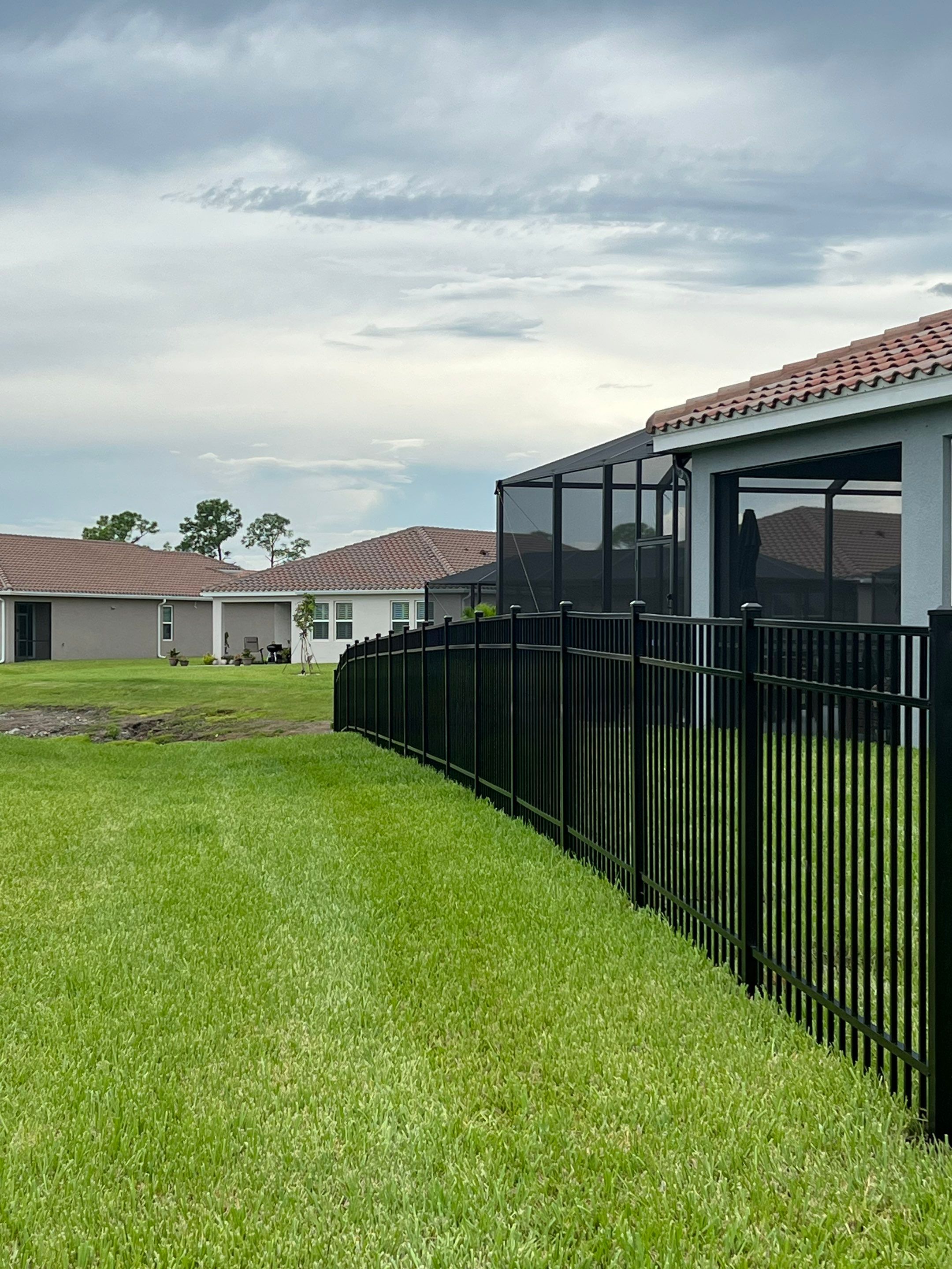 Aluminum Fence Installation using Black 3 Rail Aluminum Fence by Asap fence and gates, LLC