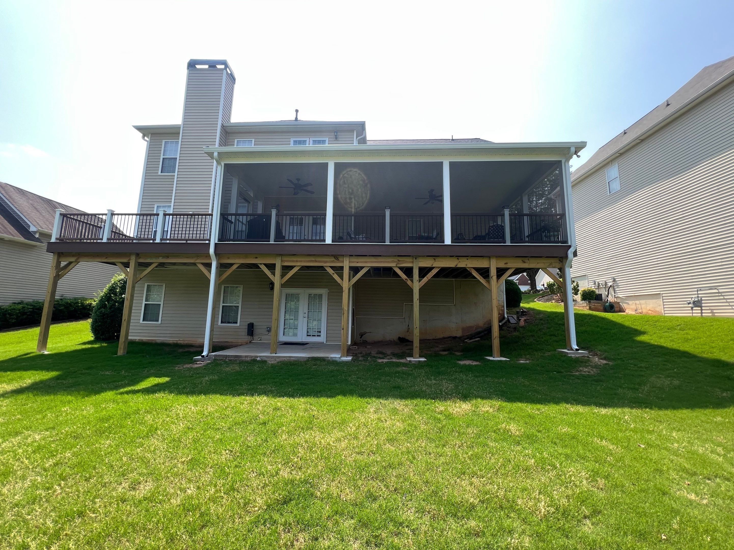 Elevated Screened-In Porch and Deck Construction in Mableton by Swift Home Renovations