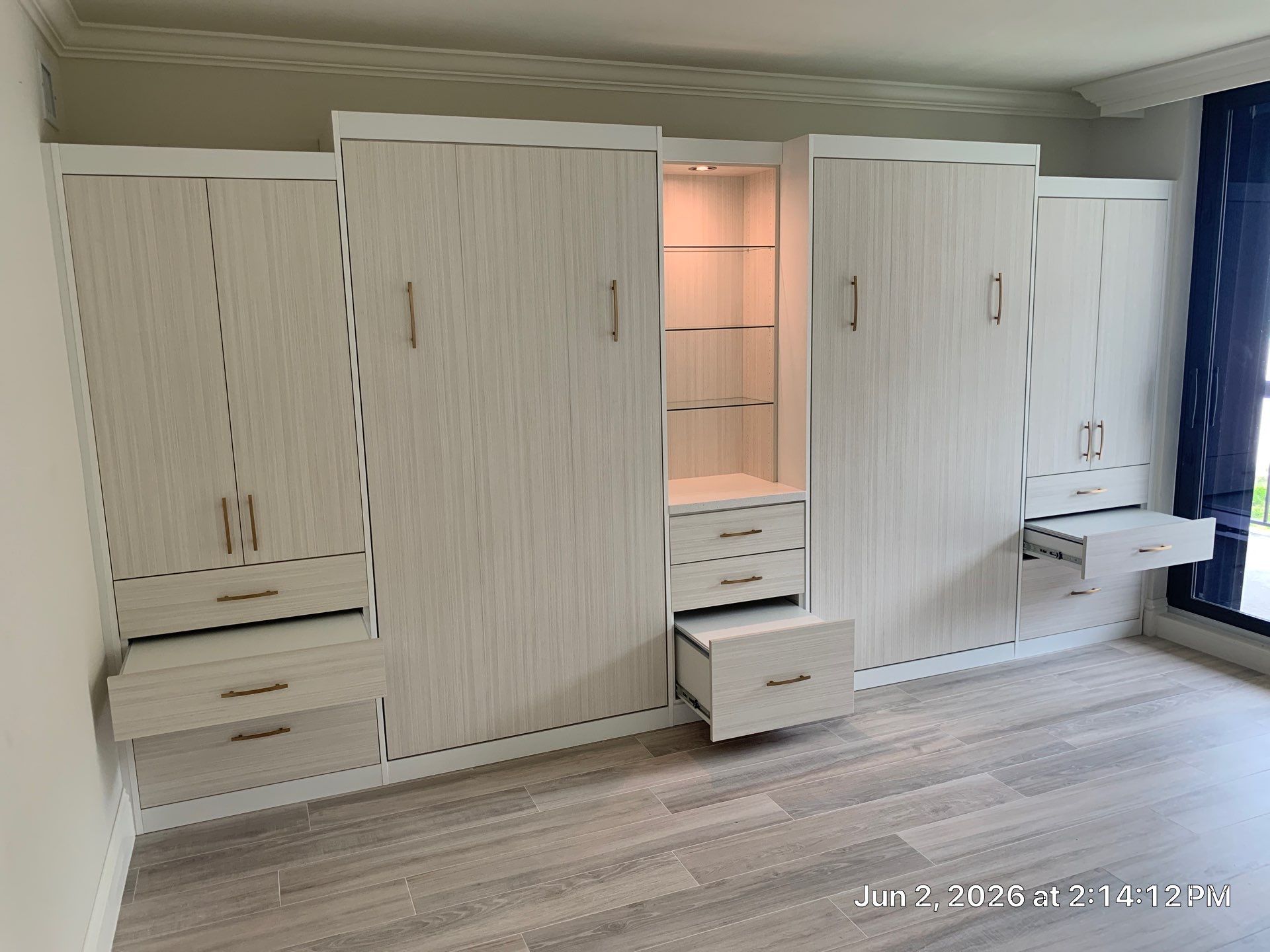 Beautiful Twin Murphy Beds with Plenty of Storage by More Space Place