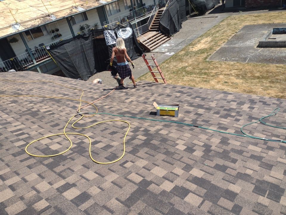 Residential Roofing Installation using IKO Dynasty (Color: Brownstone) by Orezona Building & Roofing Company, Inc.