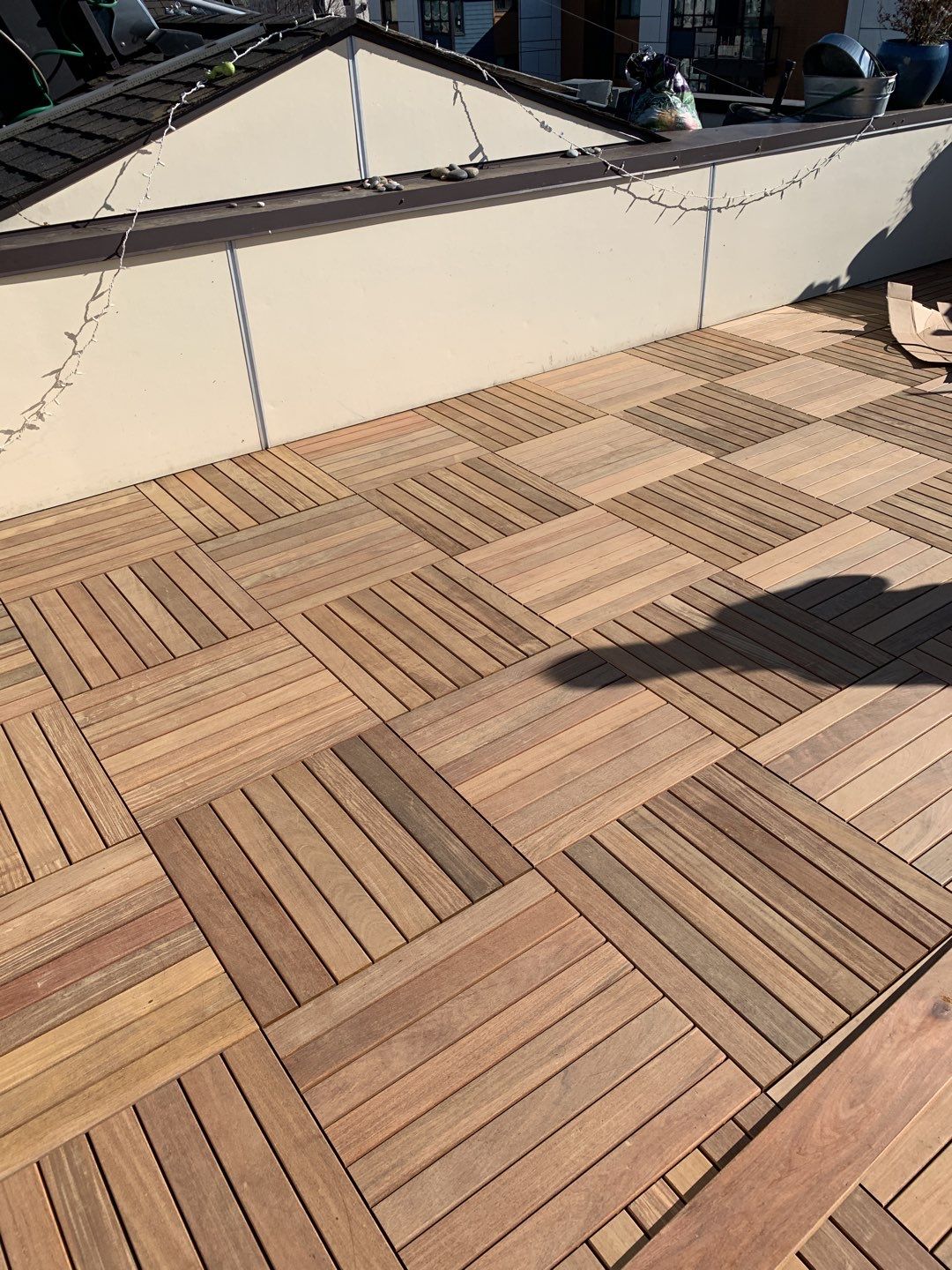 Ballard Rooftop Deck using IPE Tiles by Alki deck builders