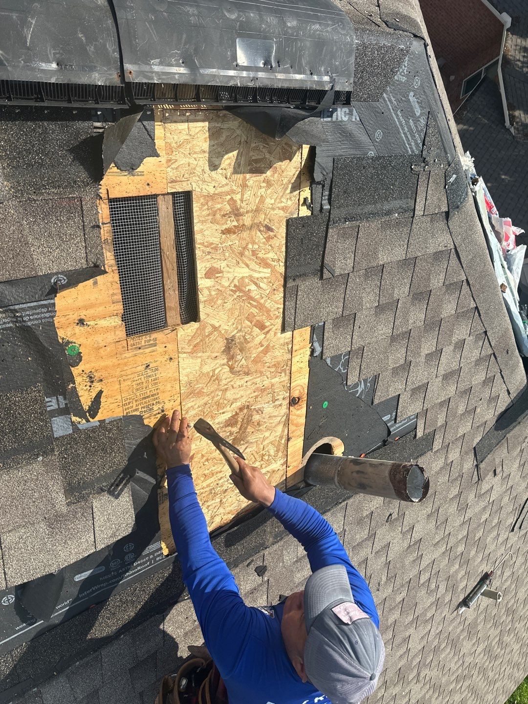 Hail Damage using Owen's Corning Duration (Lifetime) Shingles by Roof Repair Company