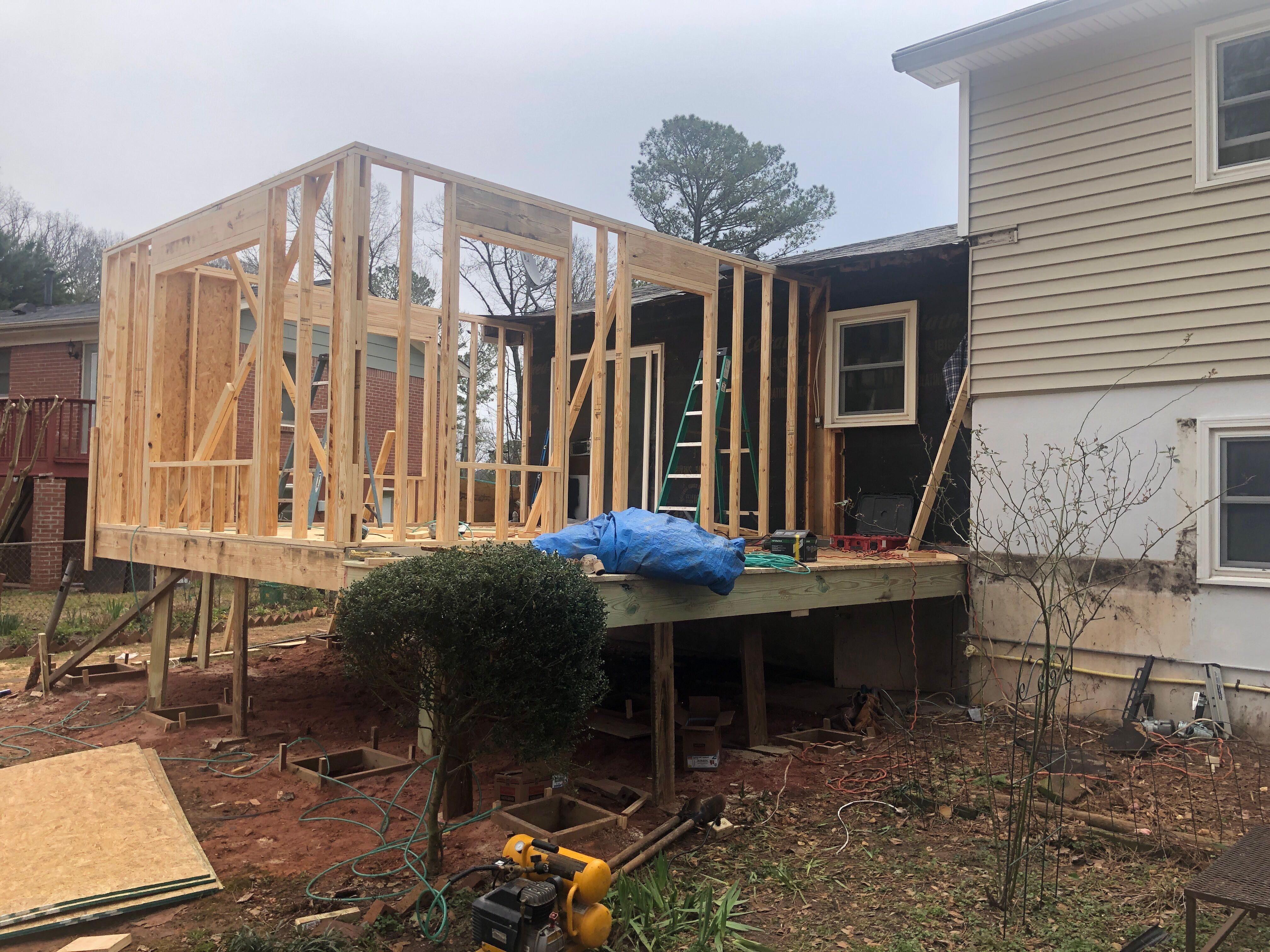 Sunroom Addition and Custom Wood Deck Installation in Marietta by Swift Home Renovations