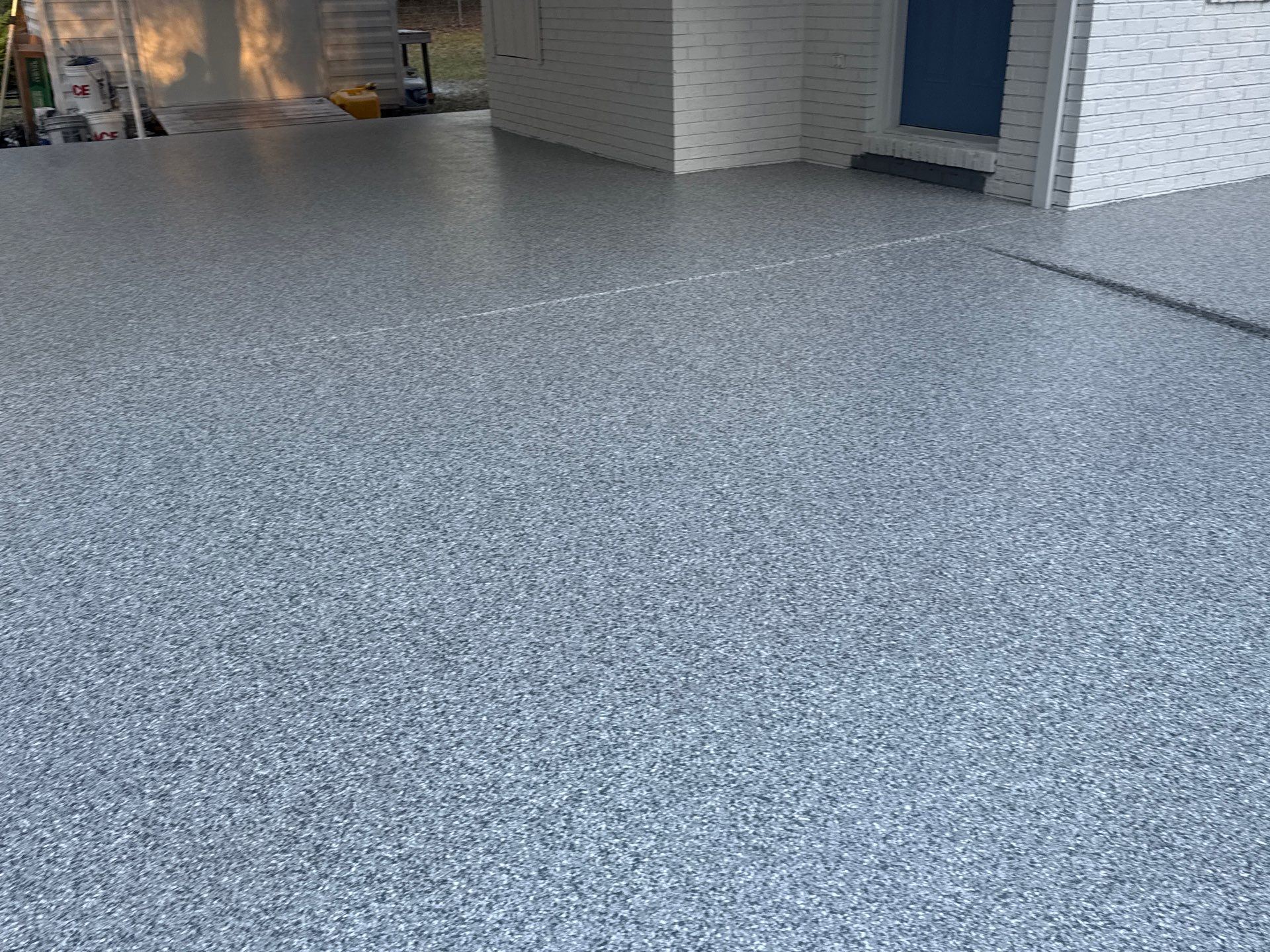 Carport in High Springs, FL in Slate Stone by Cross Creek Concrete Coatings