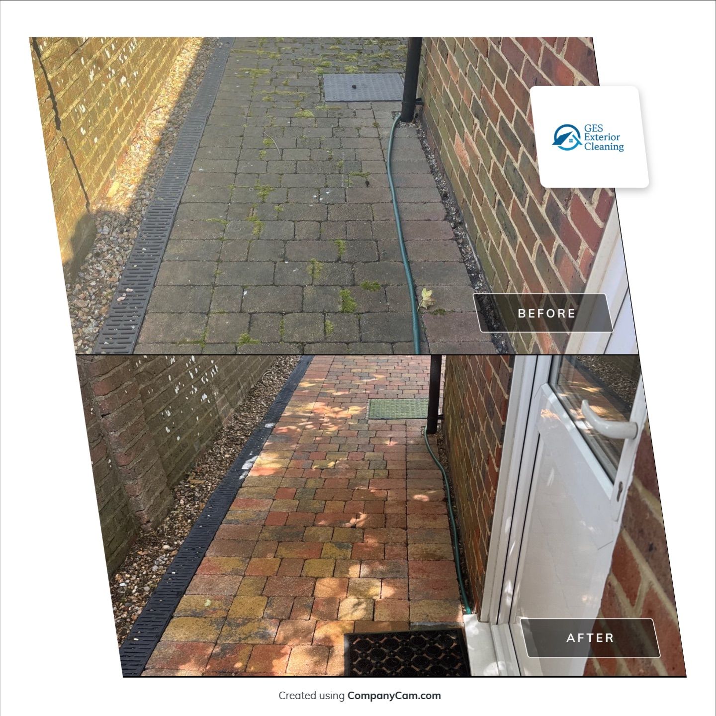 Patio Clean using Honda 21lt High Pressure Machine by Ges Exterior Cleaning ltd