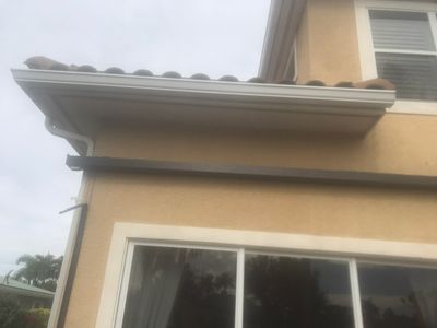 6 Inch Seamless Gutters using White Gutters and Downspouts in Fort Myers FL