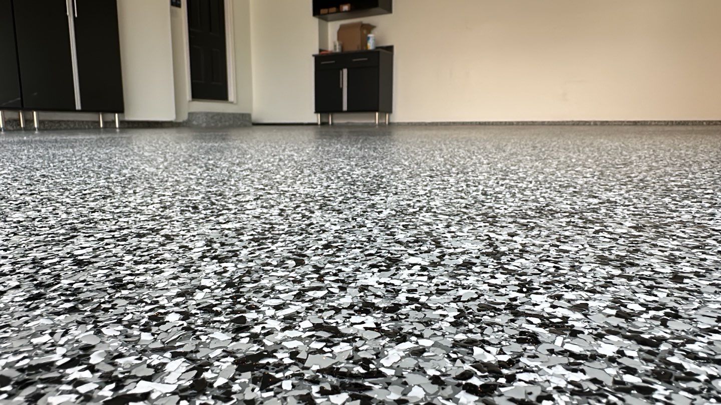 Garage Floor using Domino by Your1DayFloor.com