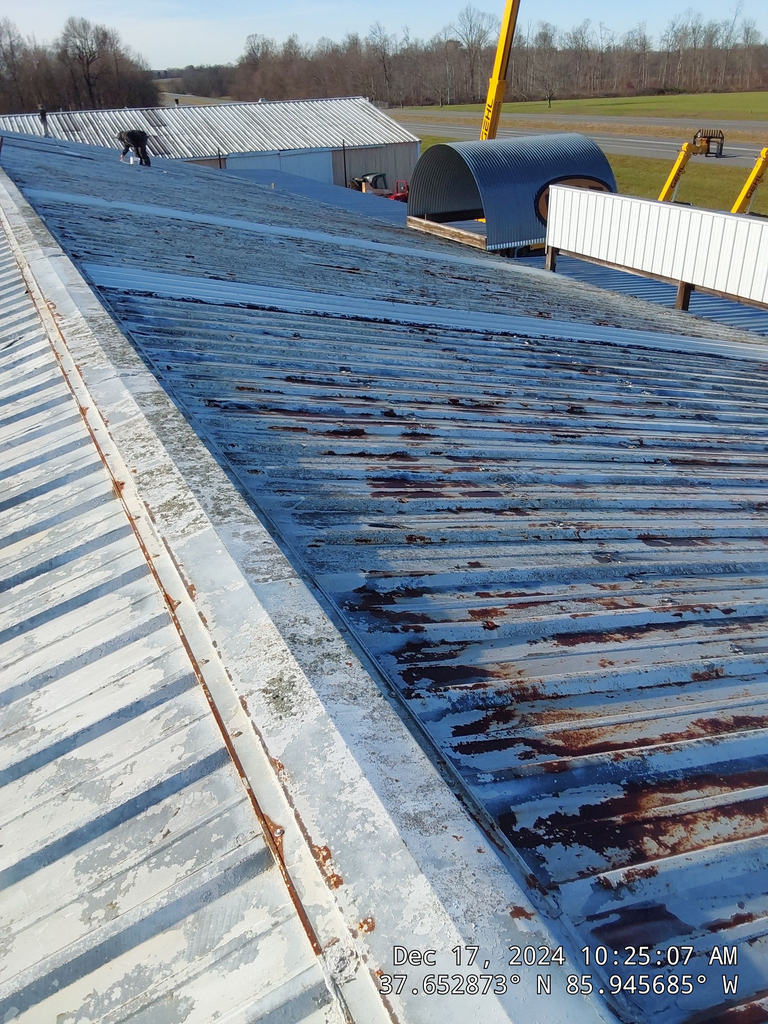 Commercial Metal Roofing Restoration using Coatings by Kentucky Commercial Roofing