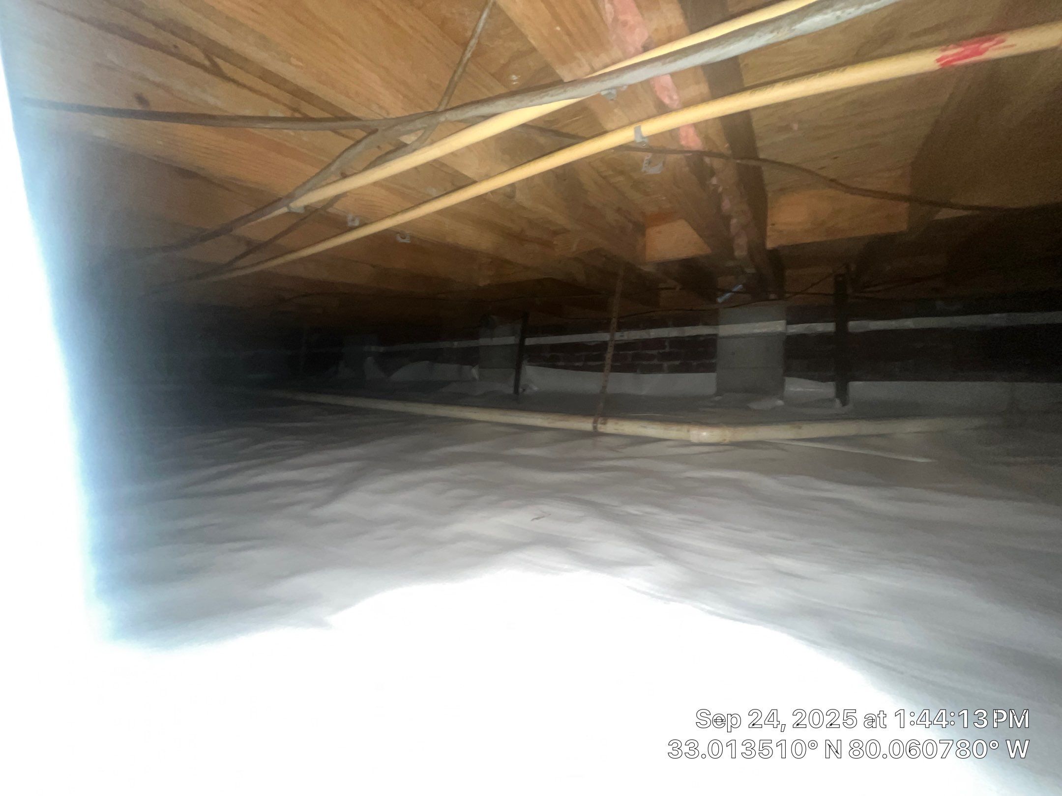 Crawlspace remediation & encapsulation with ductwork replacement by EAS Environmental, LLC.