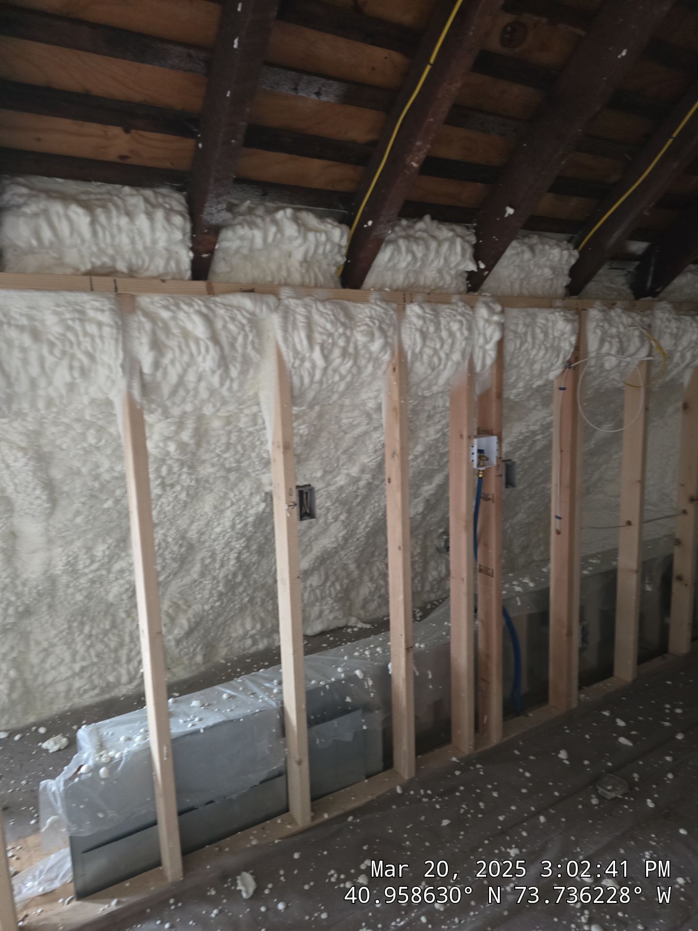 Attic Insulation using open cell spray foam by NYS Foam & Energy