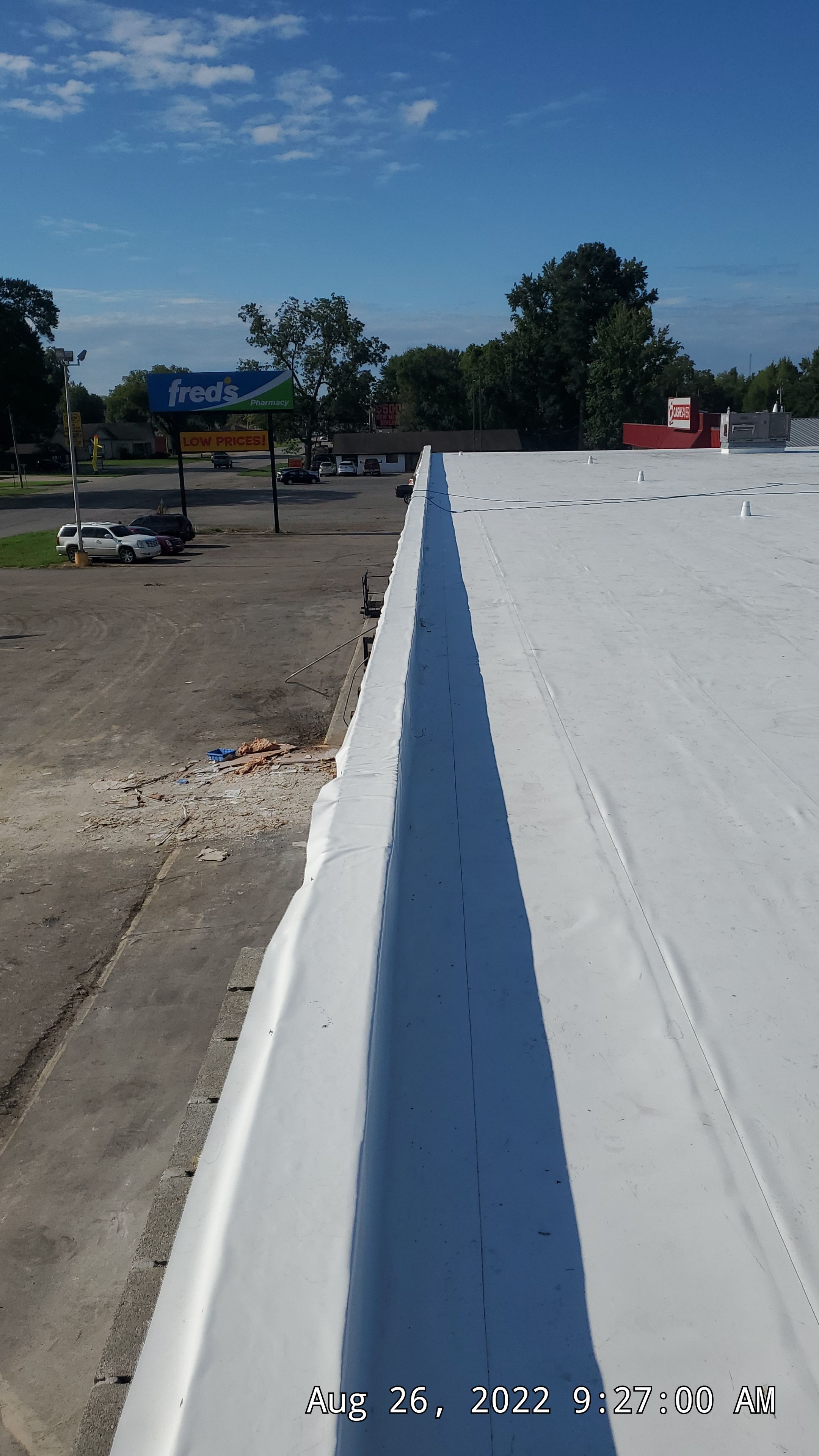 Commercial Roofing Installation using 50 mil PVC by Hostetler Roofing