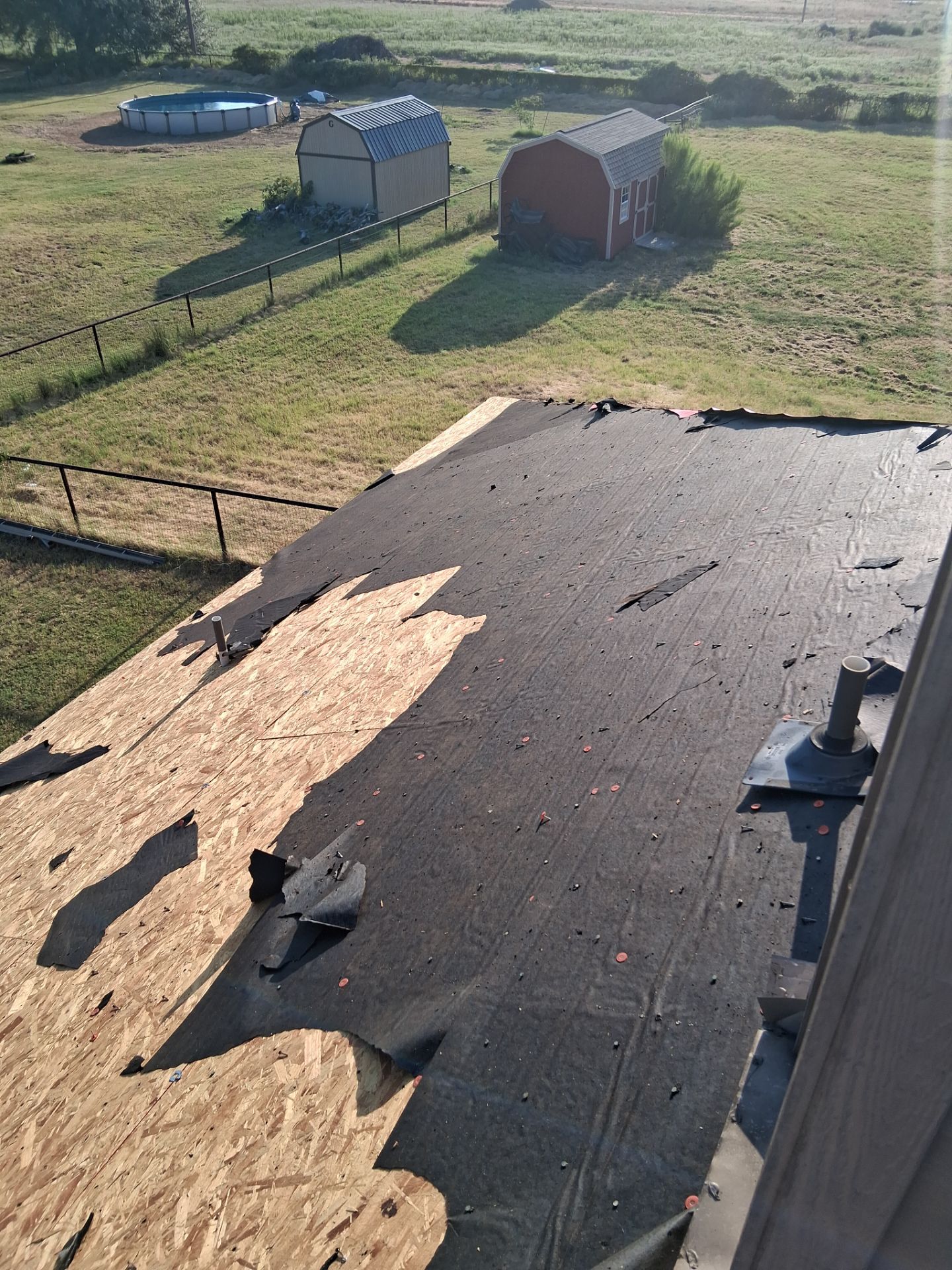 Residential Roof Replacement and Decking Repair in Springtown, Texas by Performance 1 Roofing