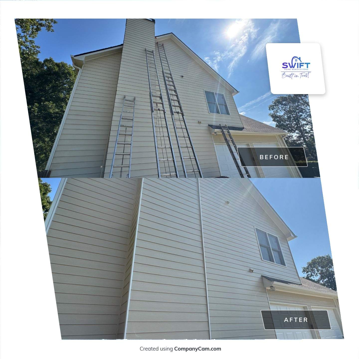 Complete Exterior House Painting and Deck Staining in Lawrenceville by Swift Home Renovations