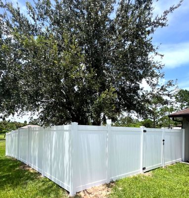 Vinyl Fence Installation using Vinyl Privacy Fence 