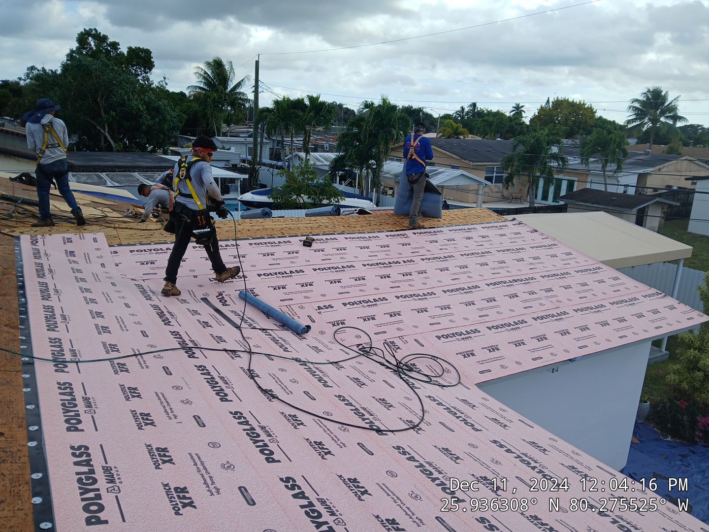 RESIDENTAL METAL REROOF 24 GUAGE DOVE GRAY 1-1/2" MECHANICAL SEAM METAL POLYGLASS POLYSTICK XFR by Earl W. Johnston Roofing 