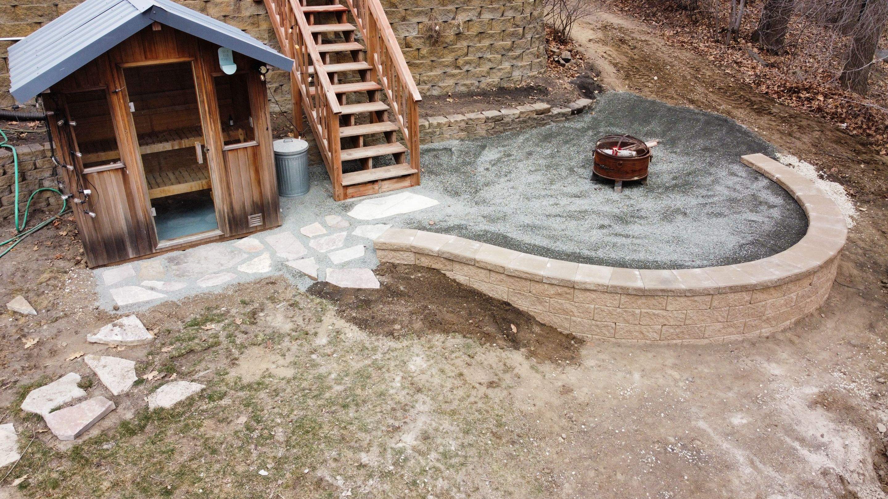 Grade Correction & Retaining Wall by Sota landscaping