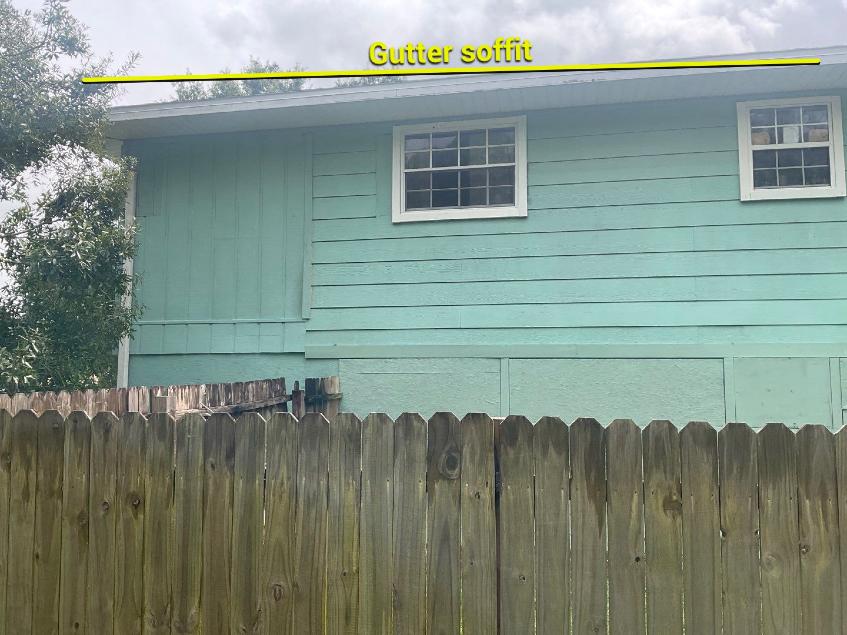 Soffit and Fascia Installation using White Soffit in Lehigh Acres, FL by Gutter Professors