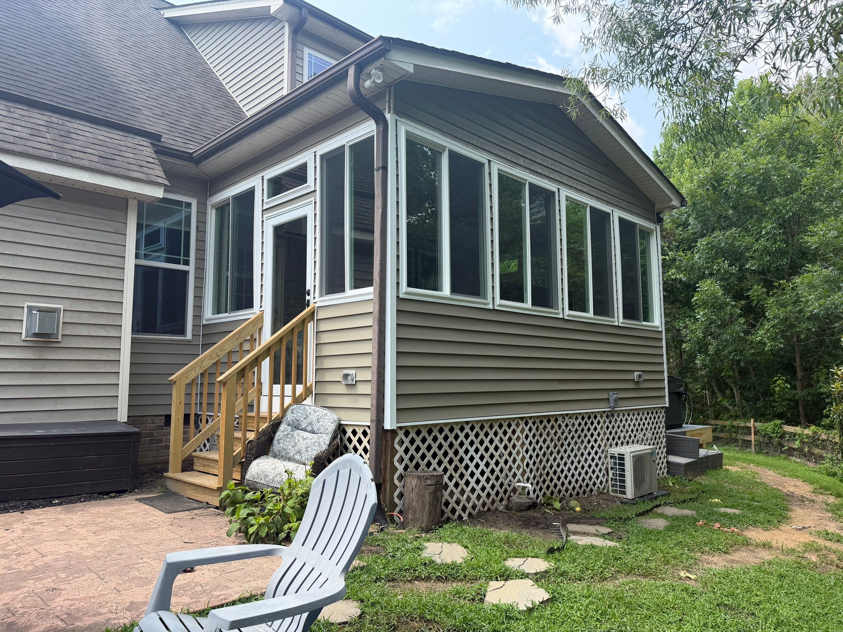 Custom Sunroom Conversion and Screened Porch Addition in Wake Forest by The Remodeling Company