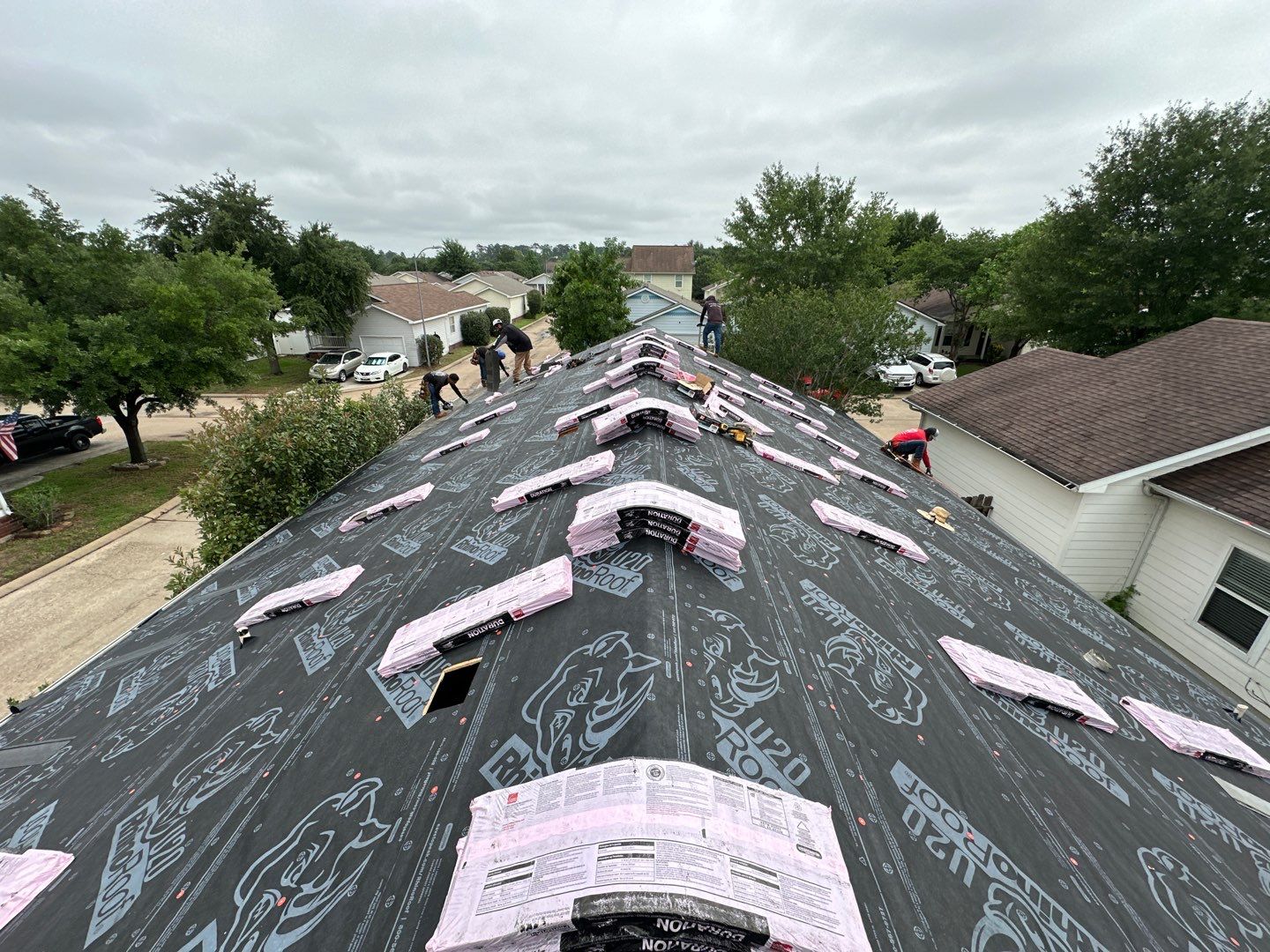 Residential Roofing Installation using Owen's Corning Duration (Lifetime) Shingles by Roof Repair Company