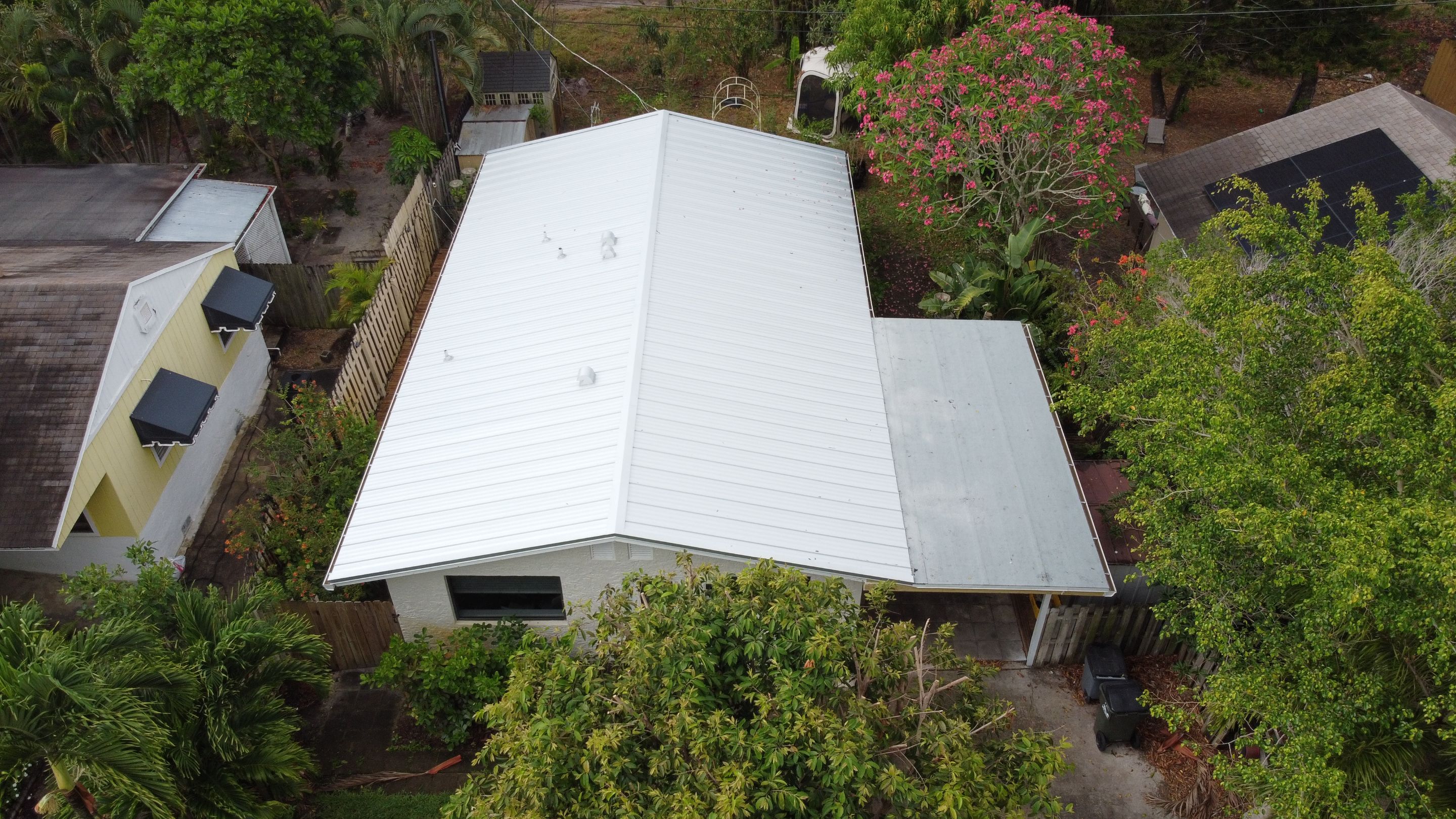 Residential Roofing Installation using 1" Nail strip metal roof by BLUES BROTHERS ROOFING