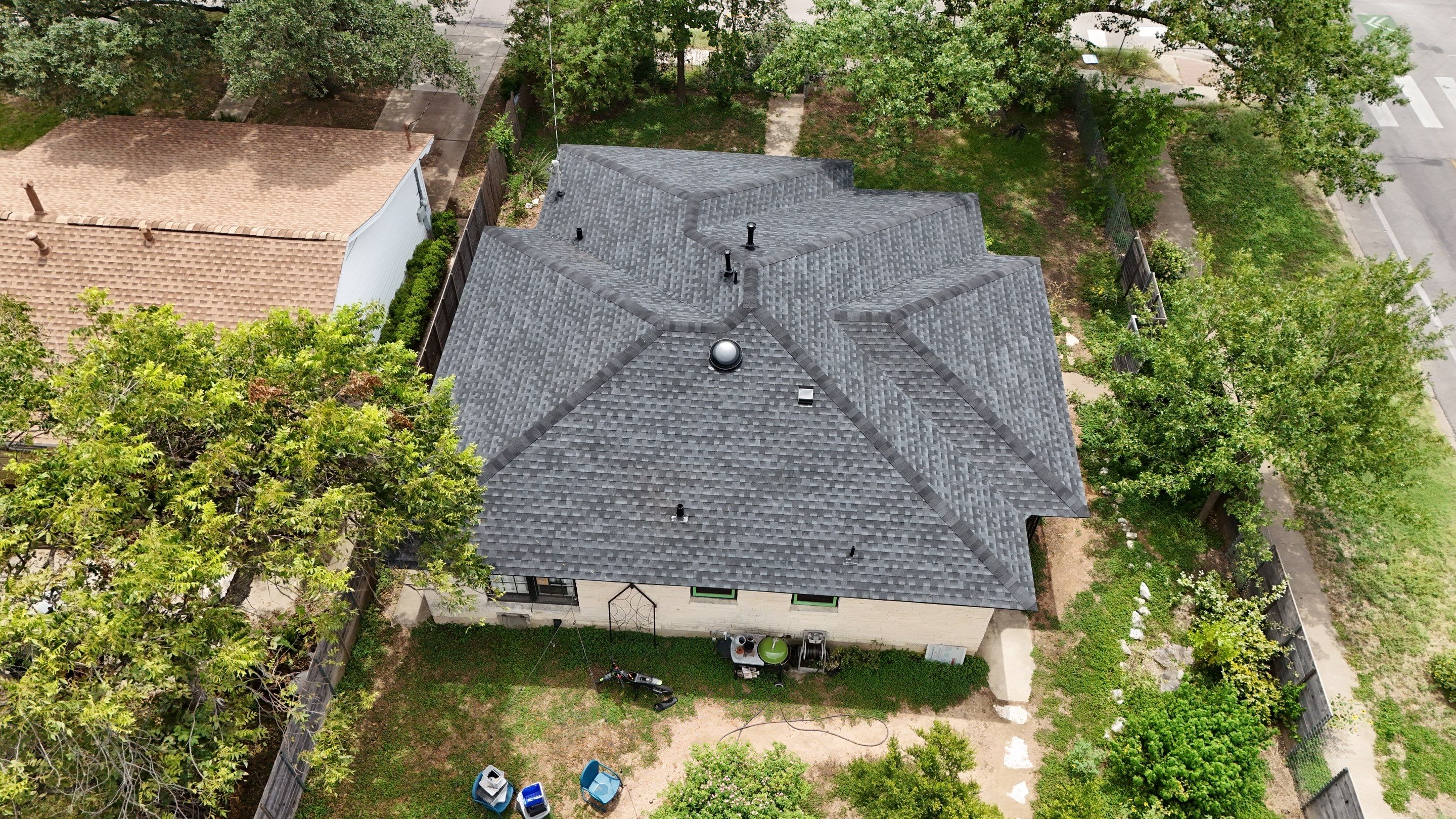 Residential Roof Replacement using GAF - HDZ - Charcoal by Action Exteriors Austin