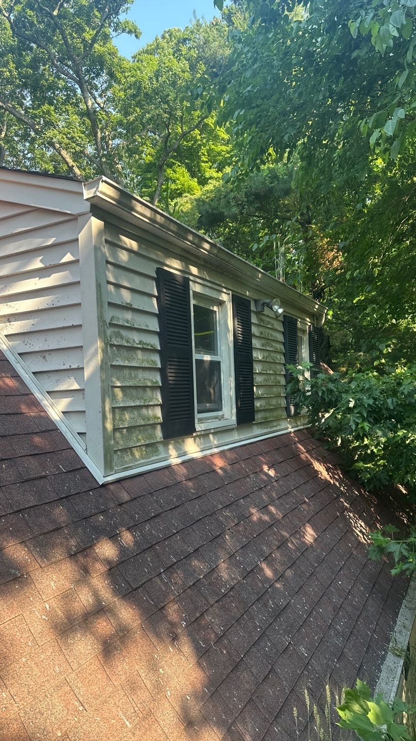 Very overdue gutter cleaning and screening by Above All Gutters 