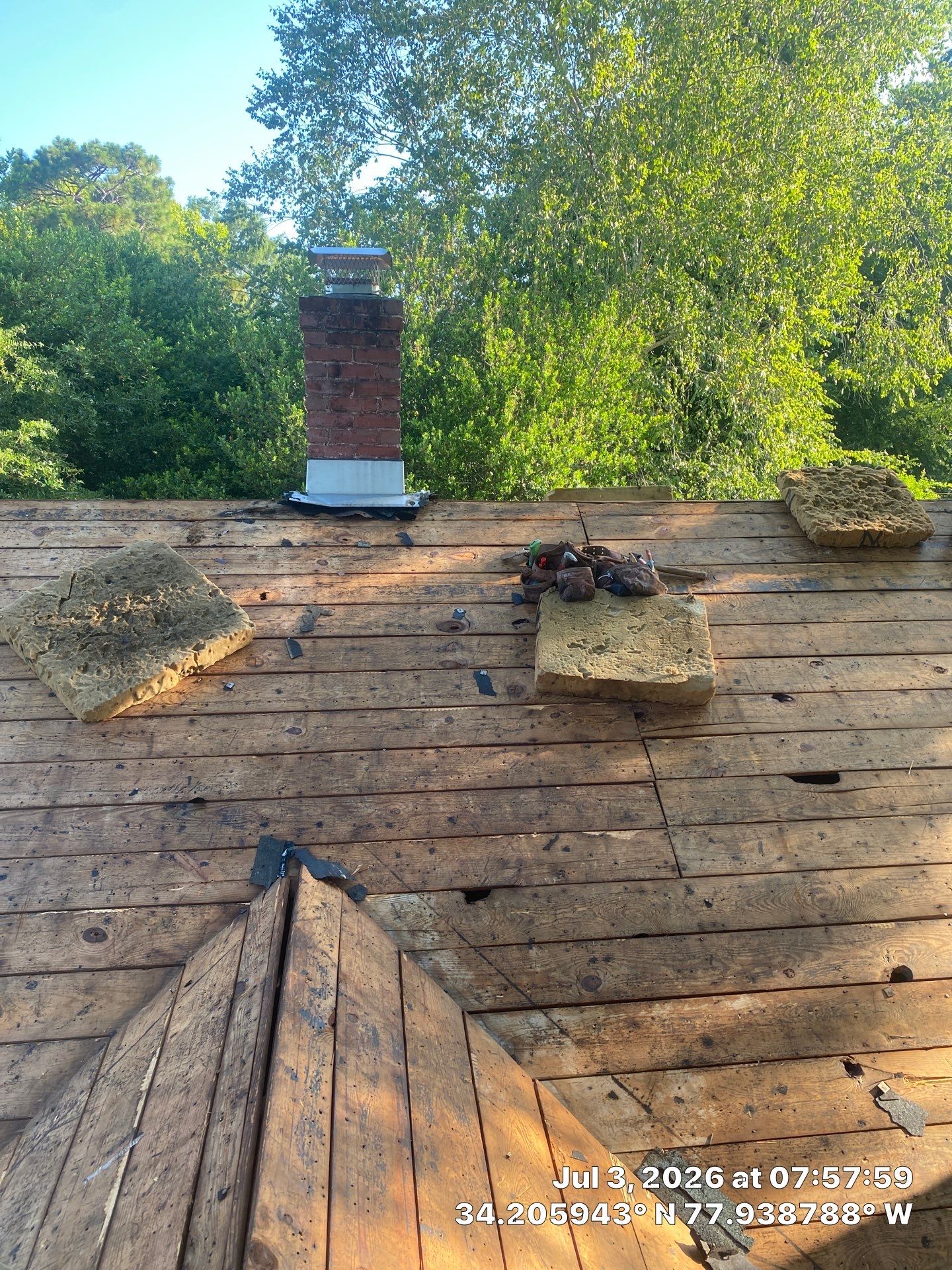 Roof Replacement Using CertainTeed Landmark Pro Shingles in Wilmington NC by RGR Construction and Roofing, LLC