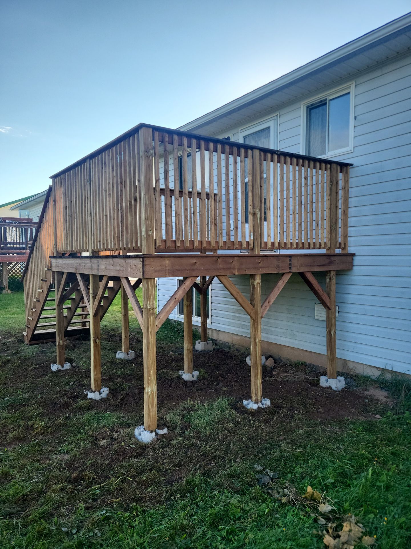 Deck Installation using New wood decking by Bobby Built