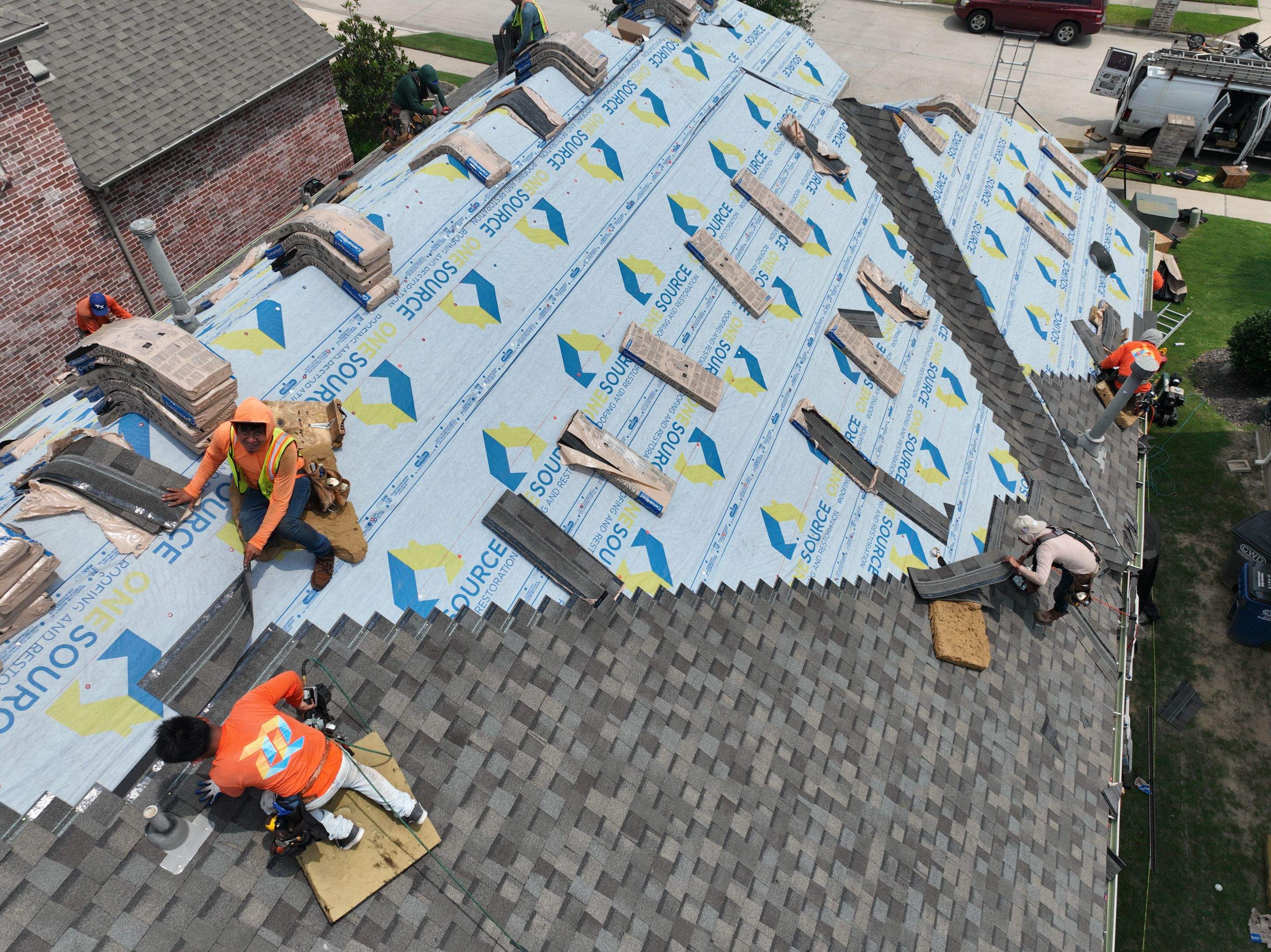 Residential Roofing Installation using CertainTeed Landmark MaxDef Weathered Wood by OneSource Roofing and Restoration
