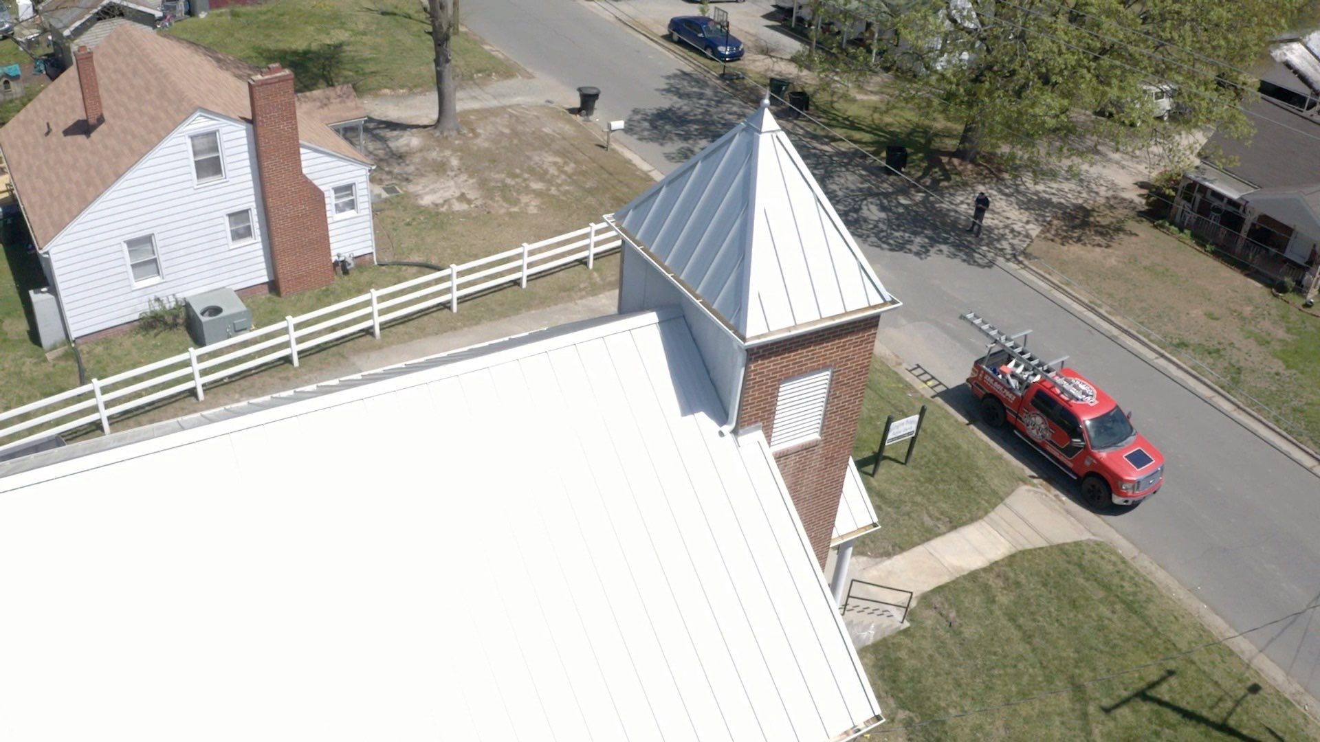 Primitive Baptist Church using Standing Seam Metal by Just In Time Roofing and Restoration