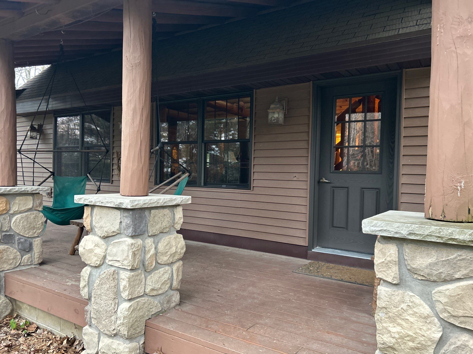 Pella Window installation using Pella Lifestyle wood/Aluminum window by United Windows and Siding LLC