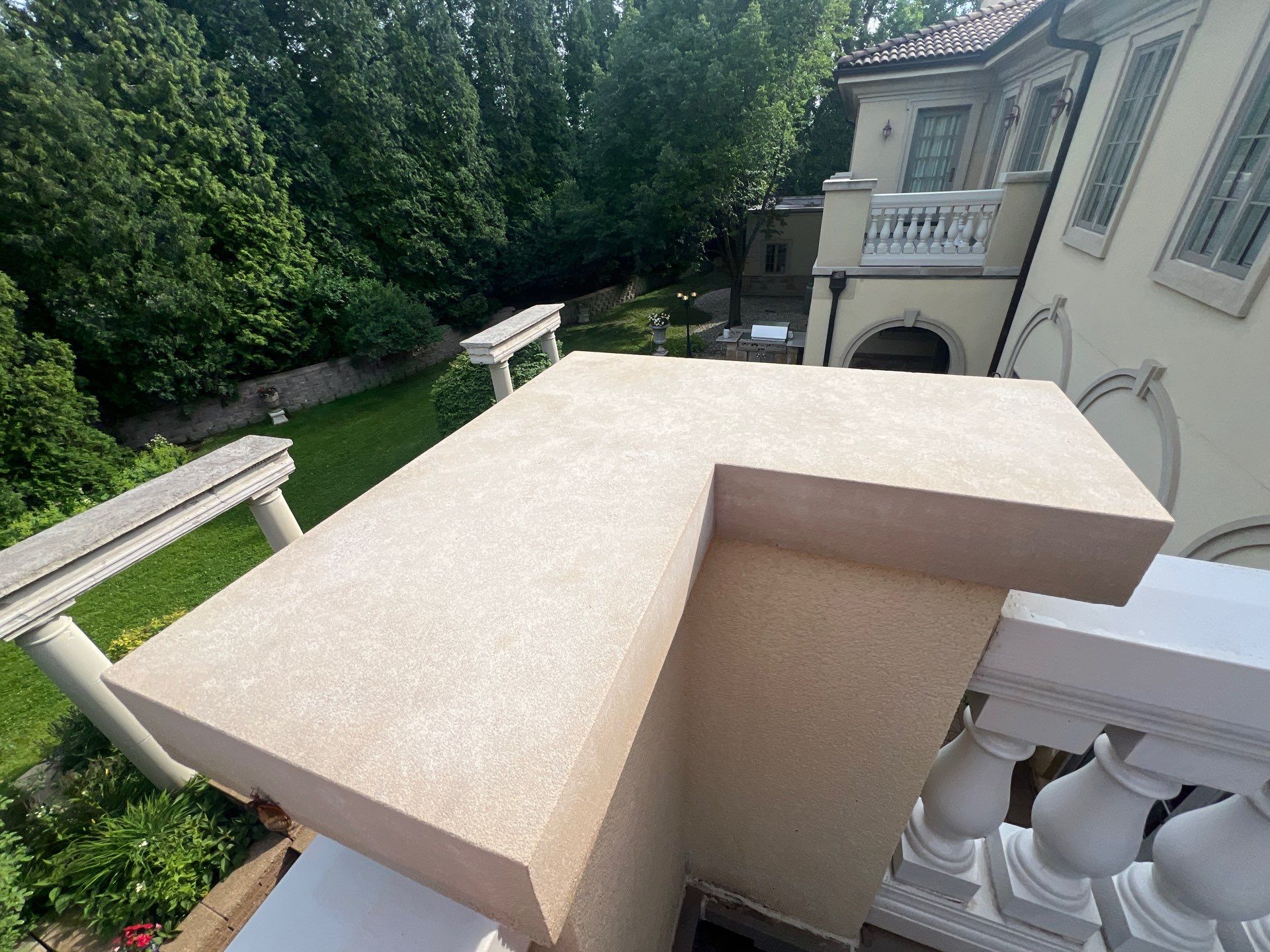 concrete cleaning using Algaecide, soft wash soap by Northern Power Washing LLC.