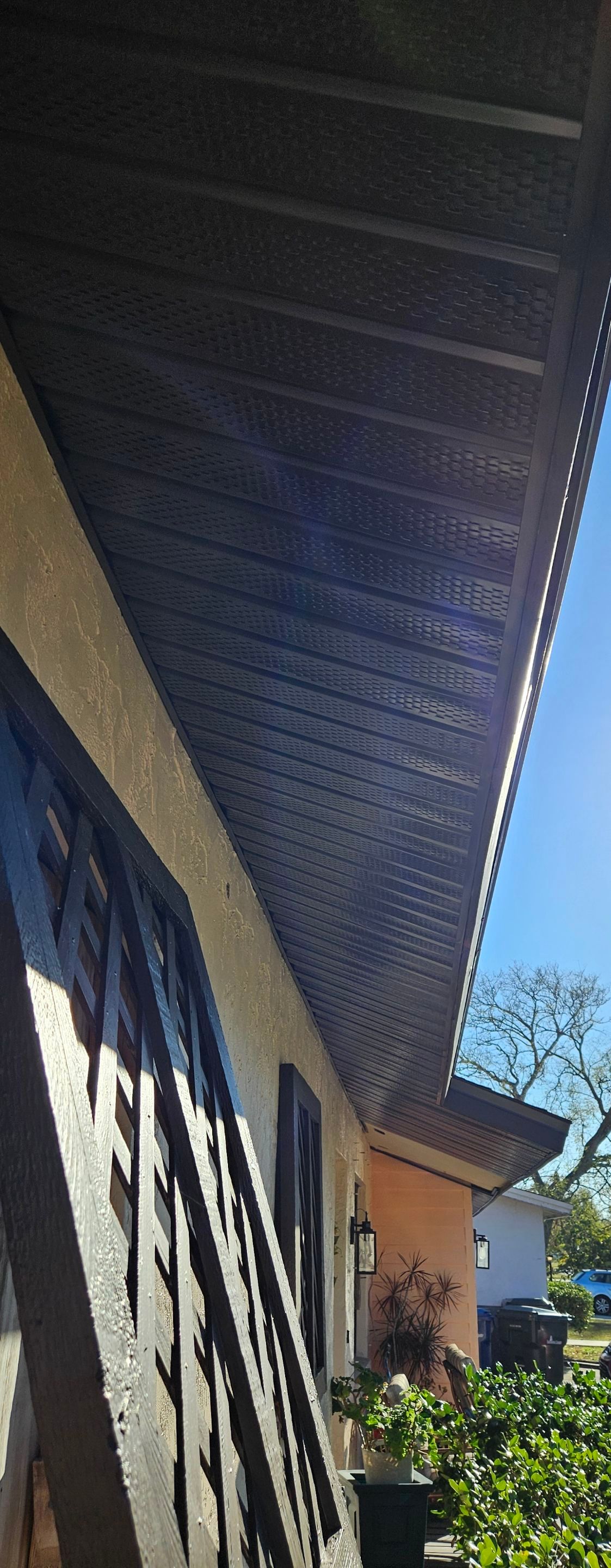 Musket Brown Soffit Installation in Sarasota FL by Gutter Professors