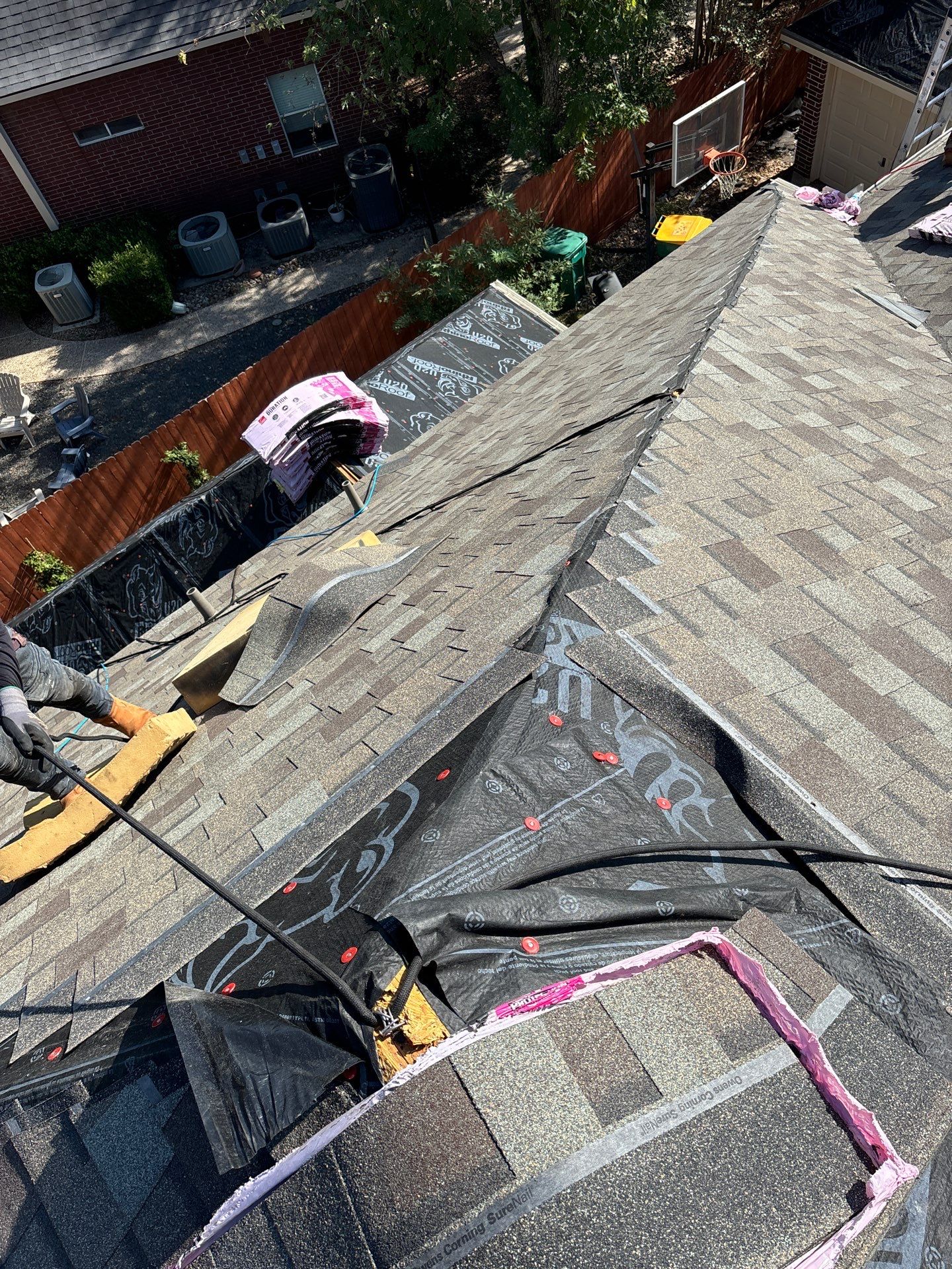 Residential Roofing Installation using Owen's Corning Duration (Lifetime) Shingles by Roof Repair Company