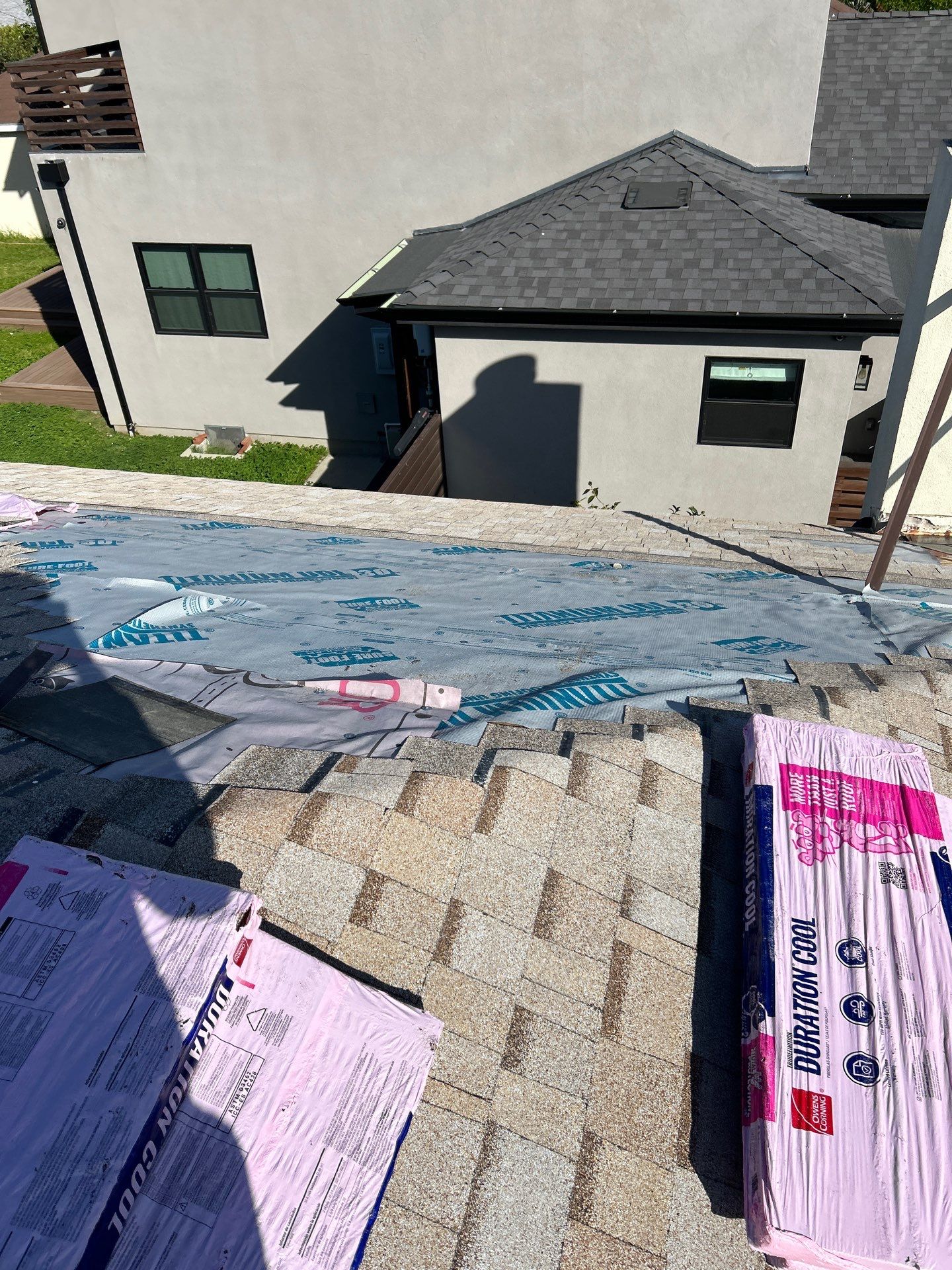 Residential Roofing Installation using Owens Corning Duration Cool Shingles by Hull Brothers Roofing