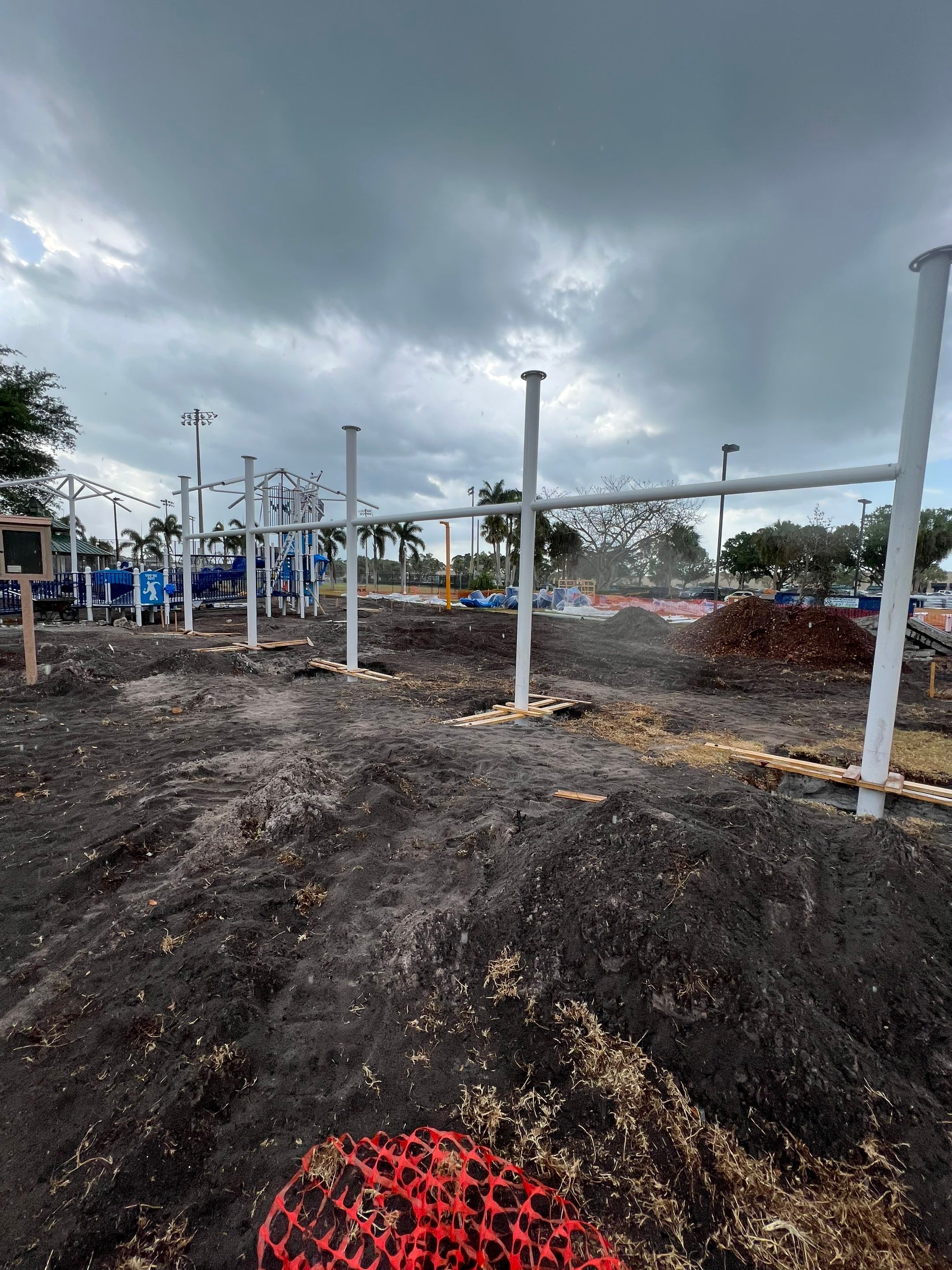 Vinyl Coated Chain-link fence for the City of Naples around Fleischmann Park Playground.  by Asap fence and gates, LLC