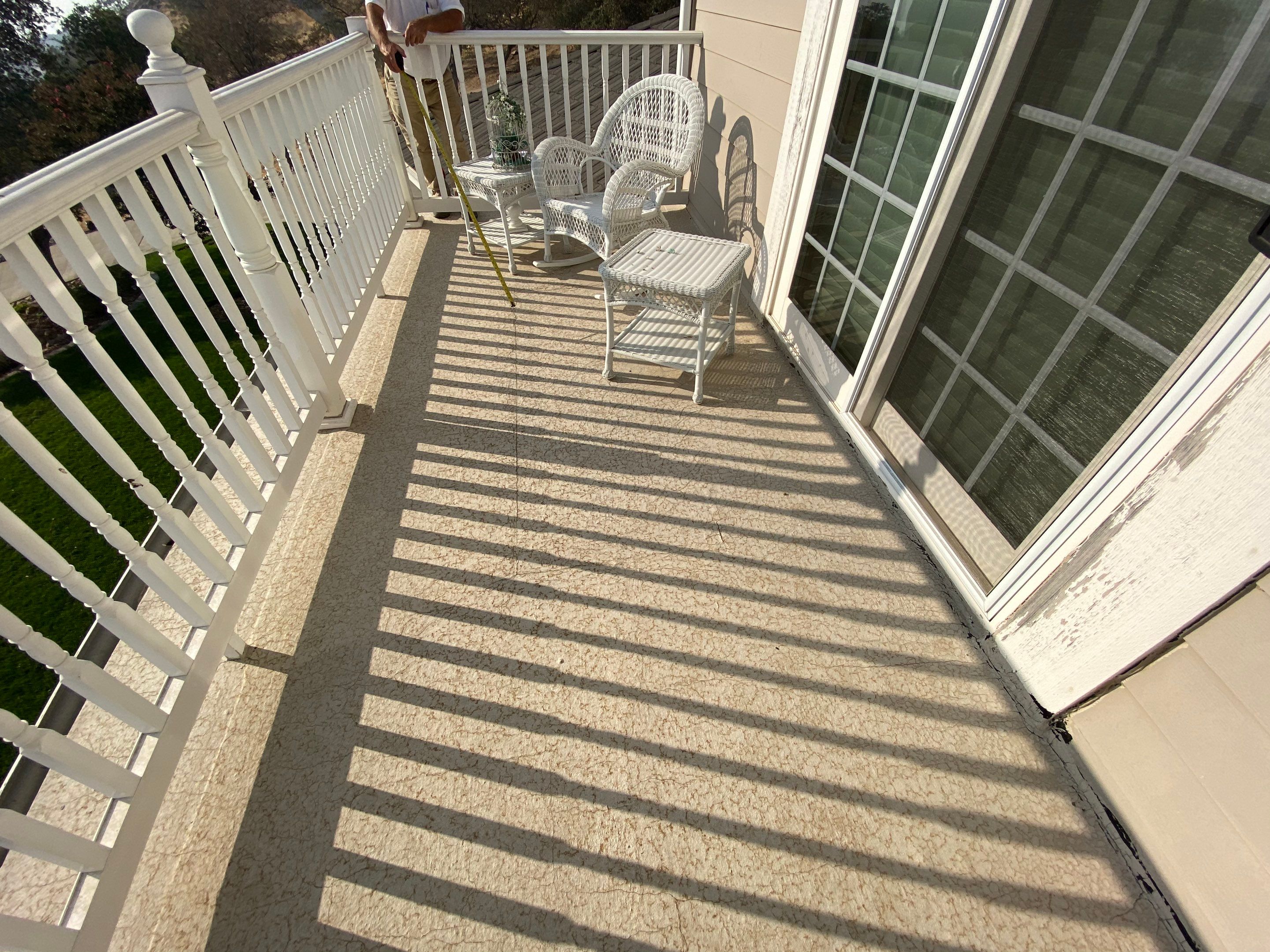 Sealant system over walk deck over house using Rubber coat and coatings by Straight Edge Roofing Inc