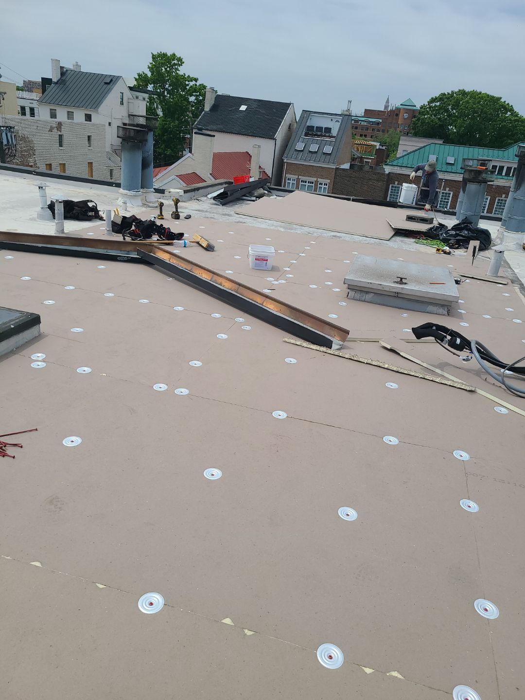 Alexandria: Carlisle Syntec TPO Flat Roof Installation by RM Banning, Inc.