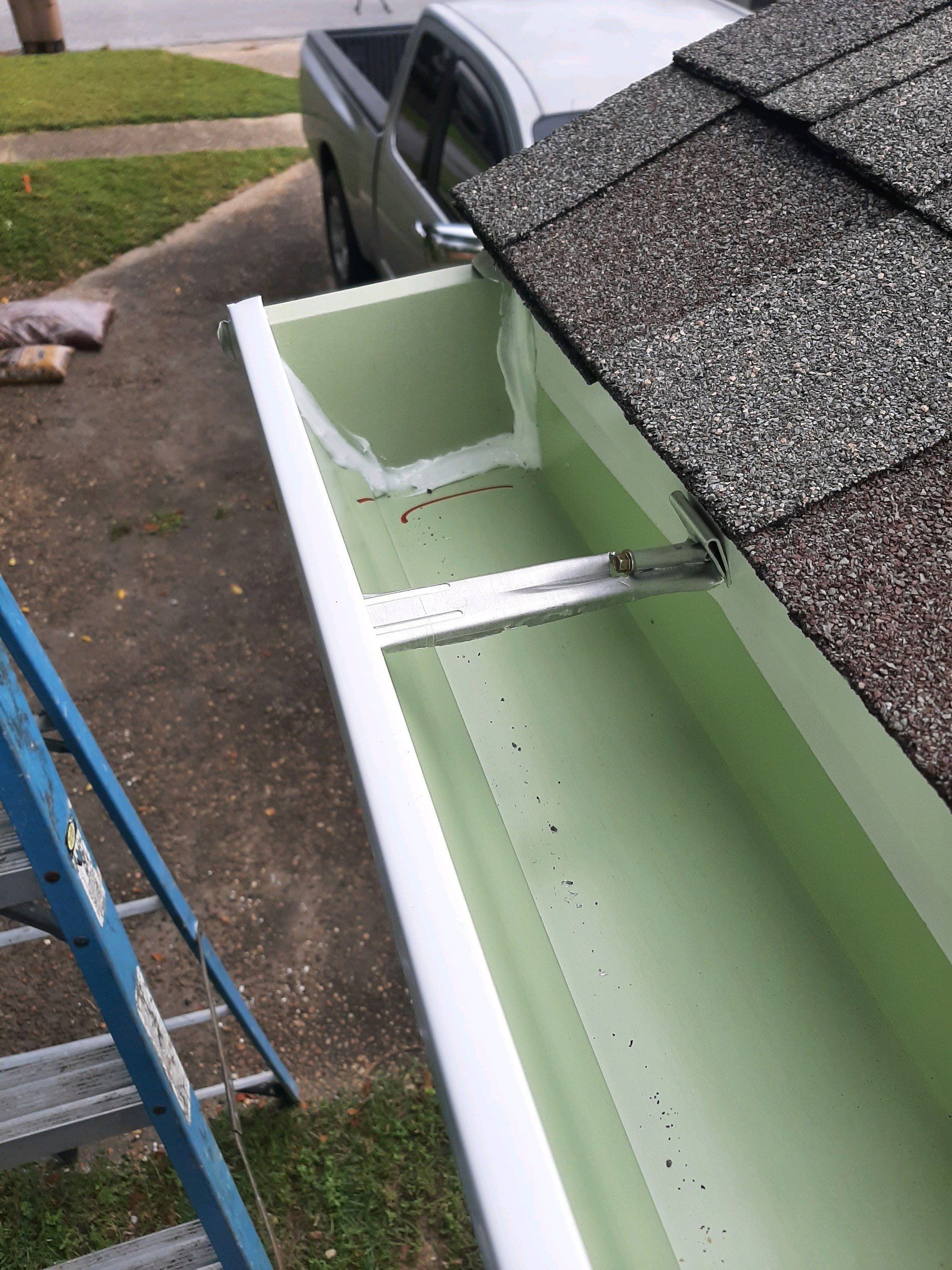 Gutter Installation using K-Style Seamless Gutters by Gutter Professors