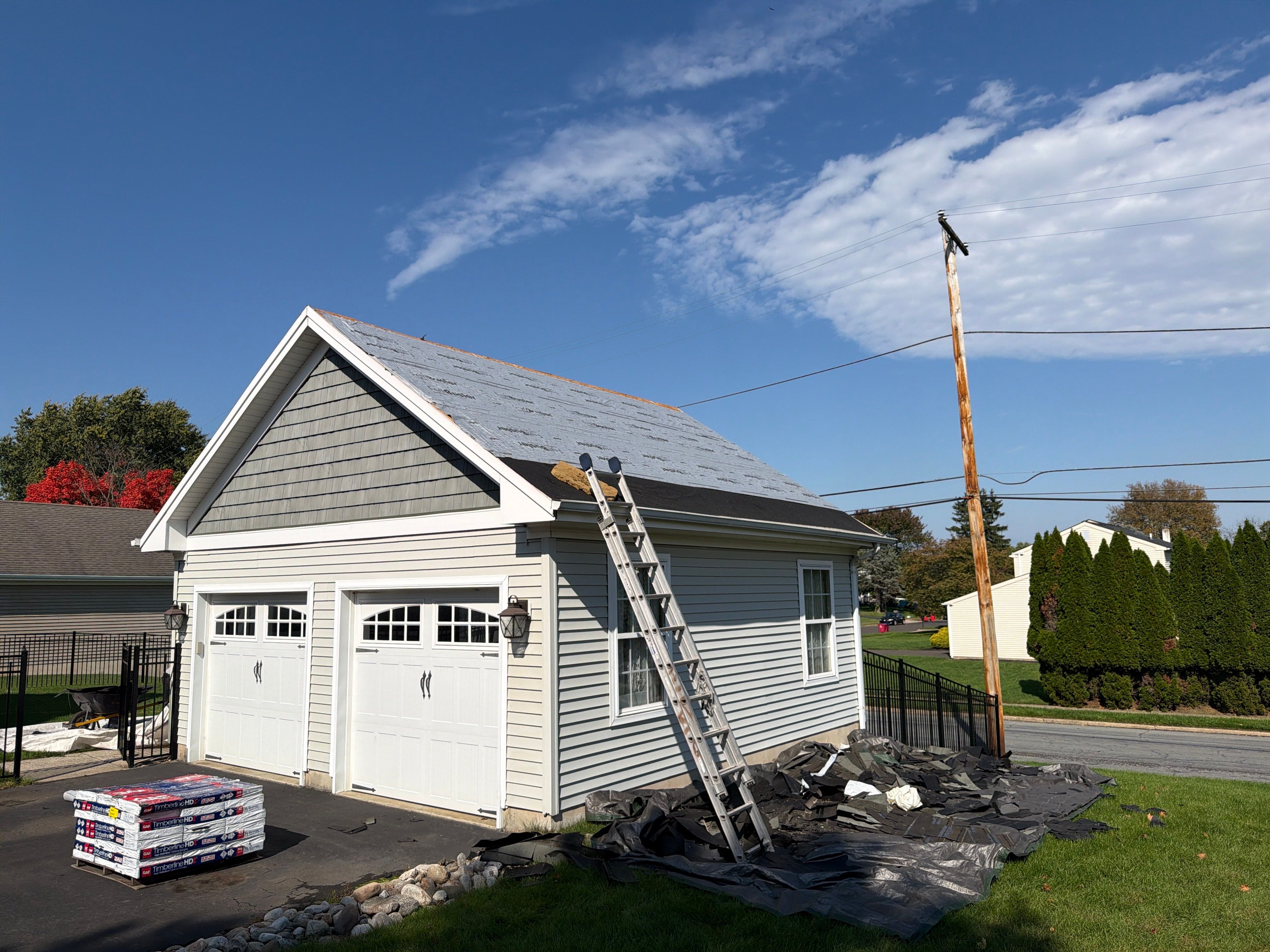 Complete Asphalt Shingle Roof Replacement for Home and Garage in Ivyland by Stofan Construction LLC