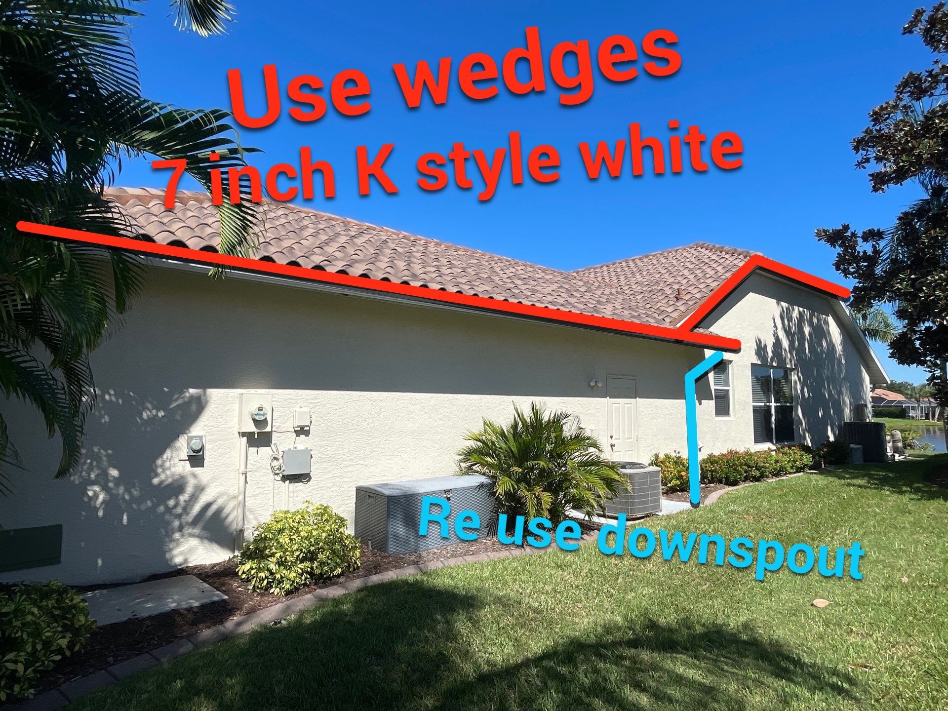 Modern 7 inch K-Style Gutters in Fort Myers FL by Gutter Professors
