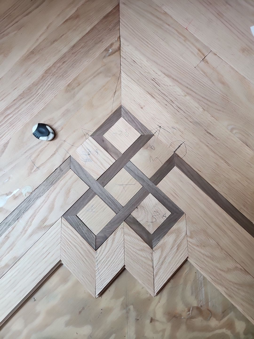 Ann Arbor Elegance: Red Oak and Walnut Living Room Masterpiece by Ann Arbor Hardwoods