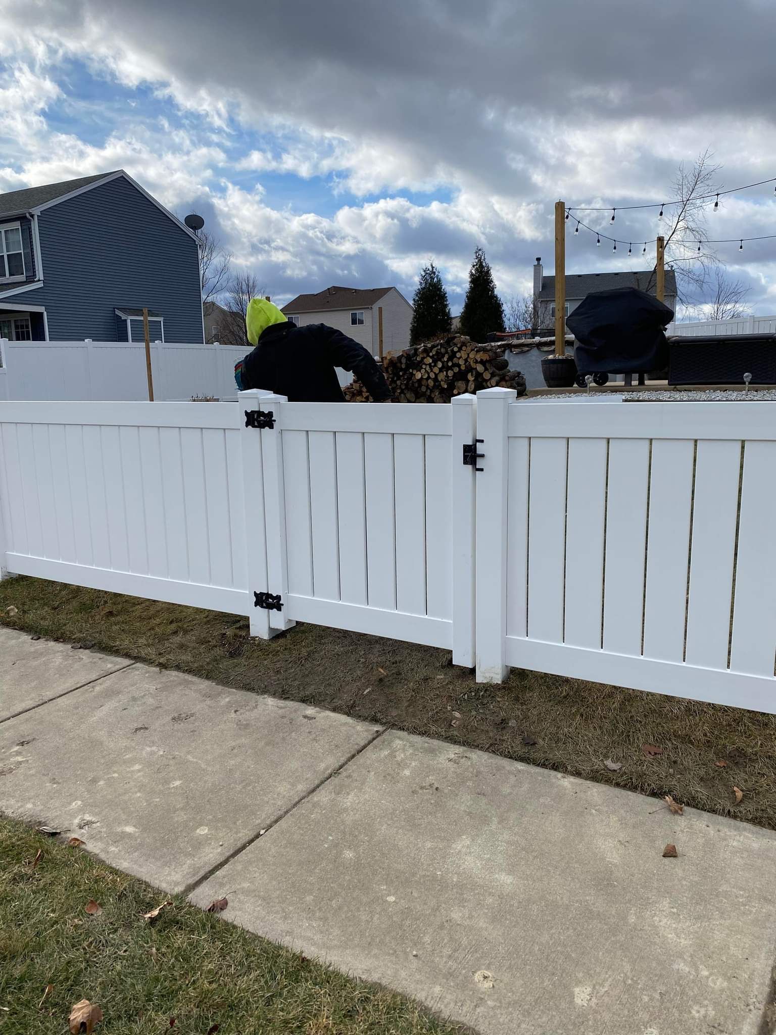 Fence Installation using Semi Privacy Vinyl  by Map Quality Fencing & Decks
