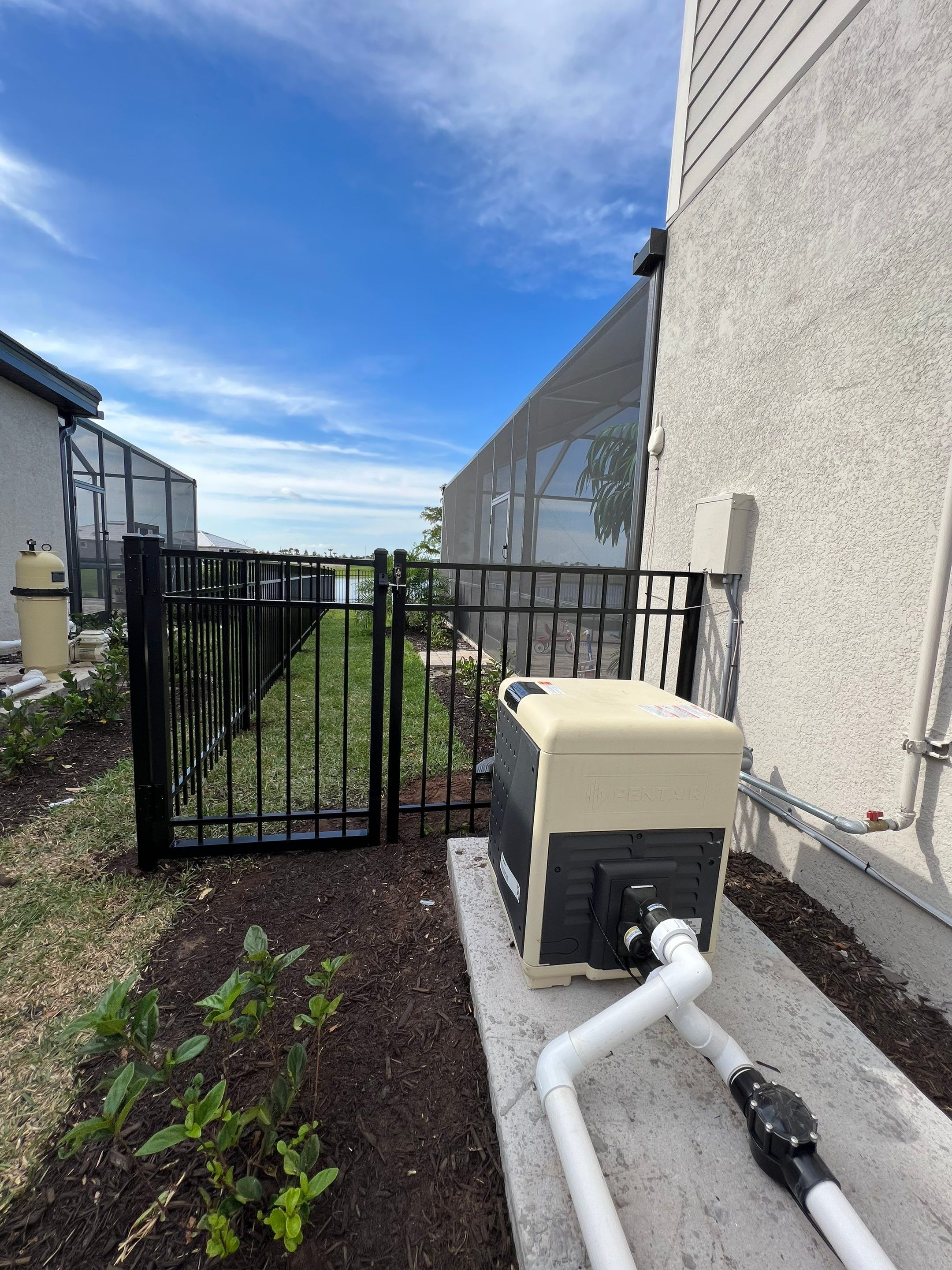 Aluminum Fence Installation using Black 3 Rail Aluminum Fence by Asap fence and gates, LLC