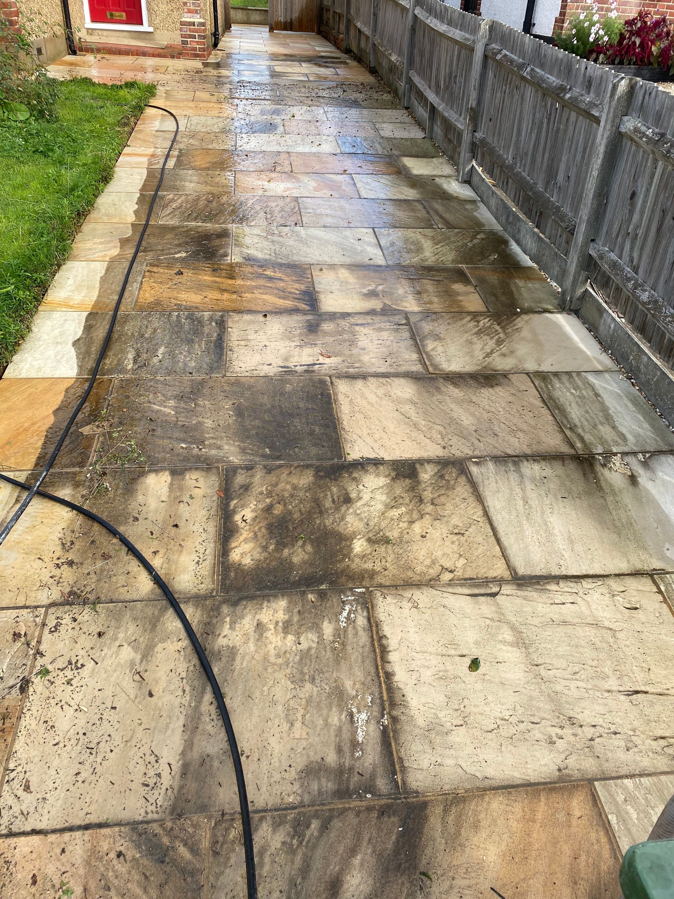 Driveway And Patio Clean using honda 21 ltr/min by Ges Exterior Cleaning ltd